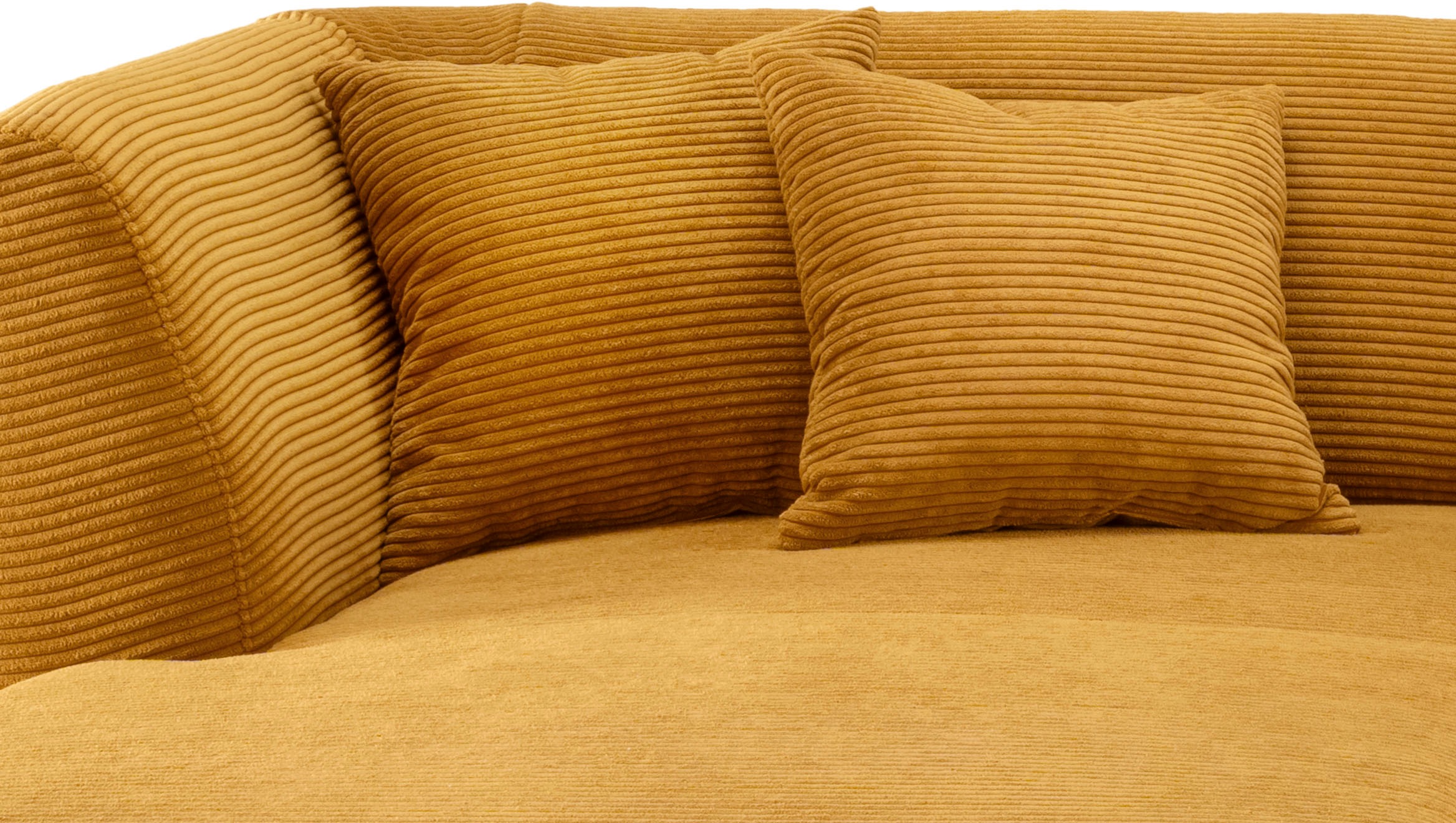 INOSIGN Ecksofa »Colori L-Form«, Holzfußfarbe wählbar, inkl. 4x Zierkissen