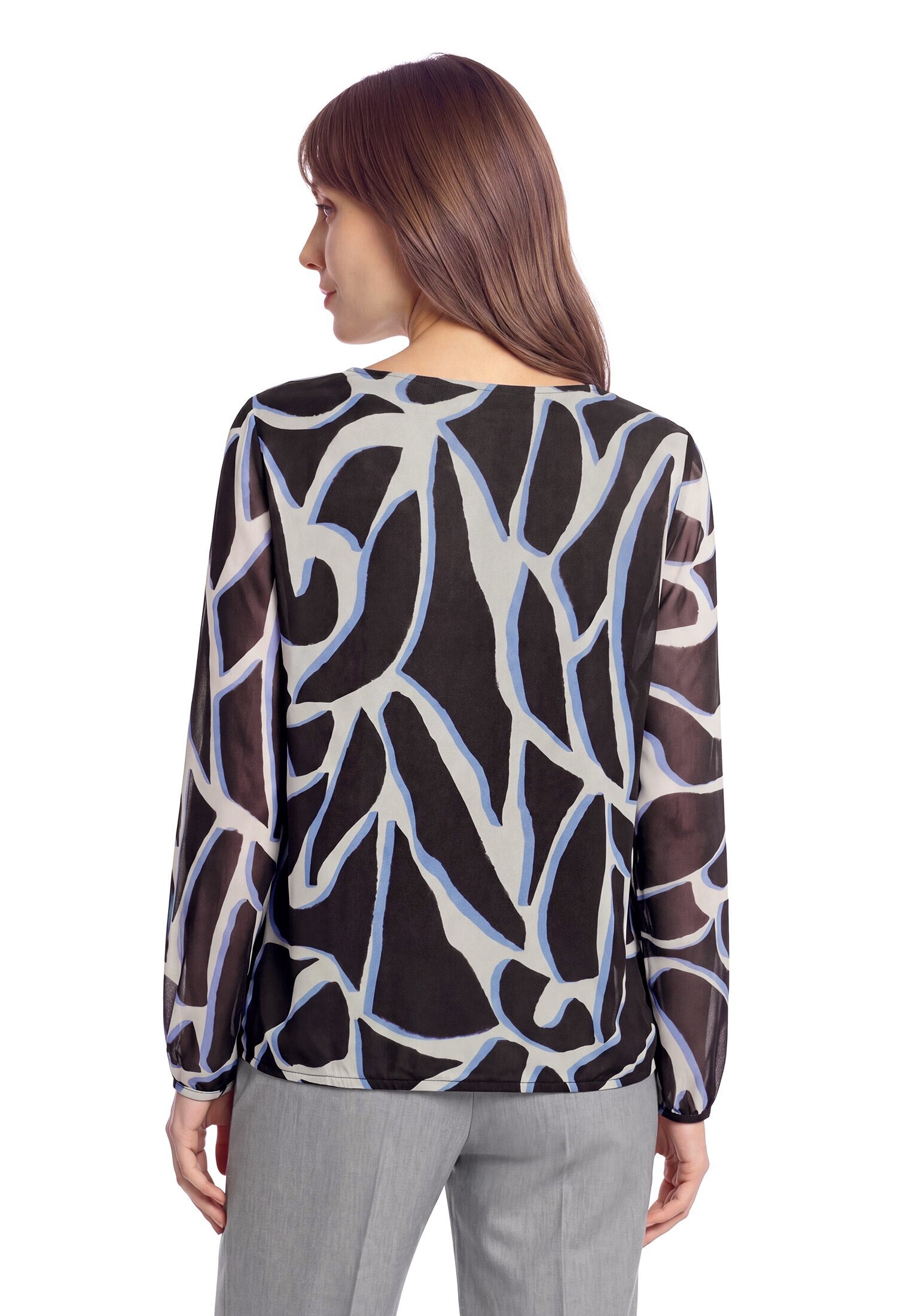 Betty&Co Rundhalsshirt »Mesh-Shirt mit Gummizug«