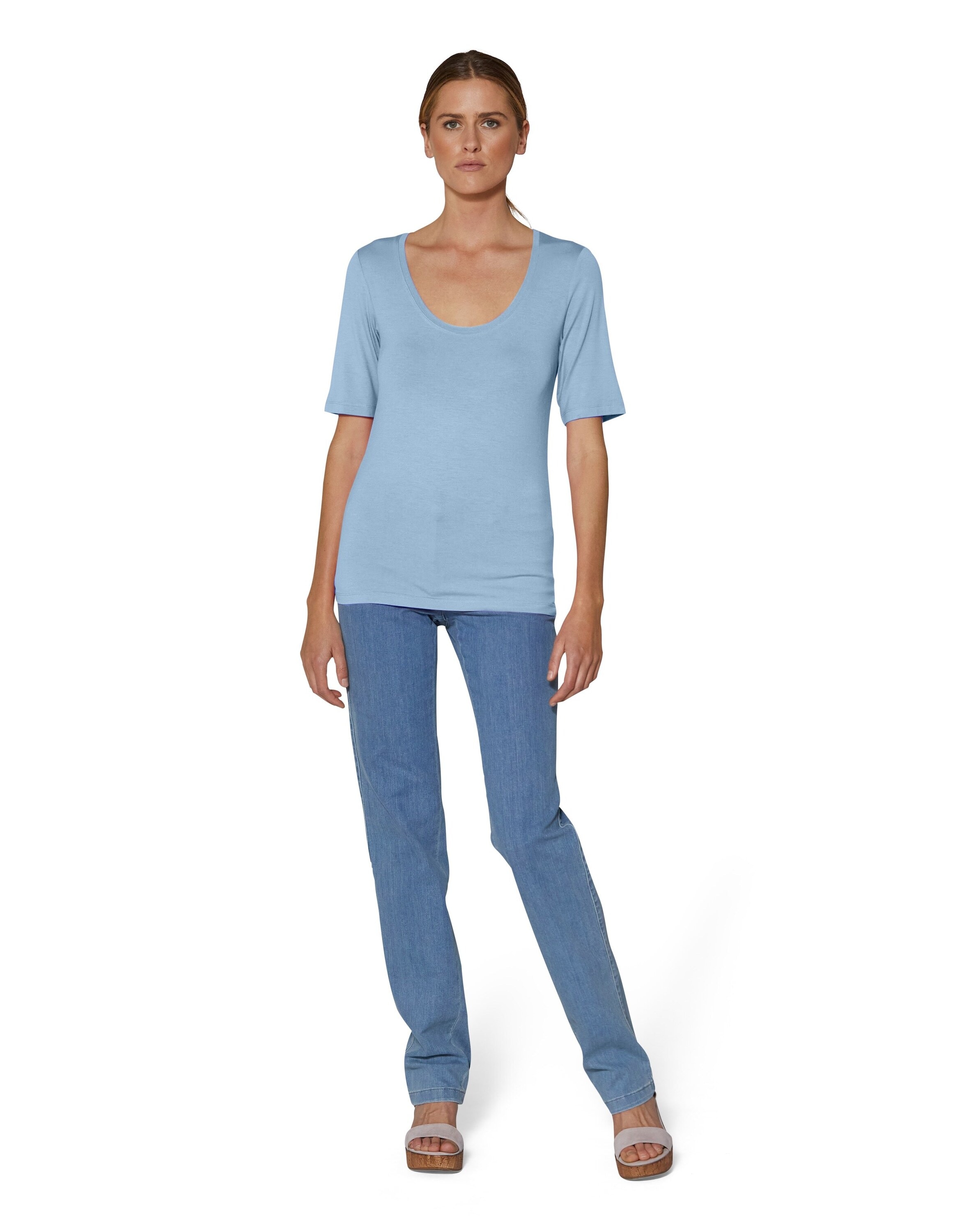MADELEINE Kurzarmshirt »Shirt Sommerliches Basicshirt mit Rundhalsausschnitt«