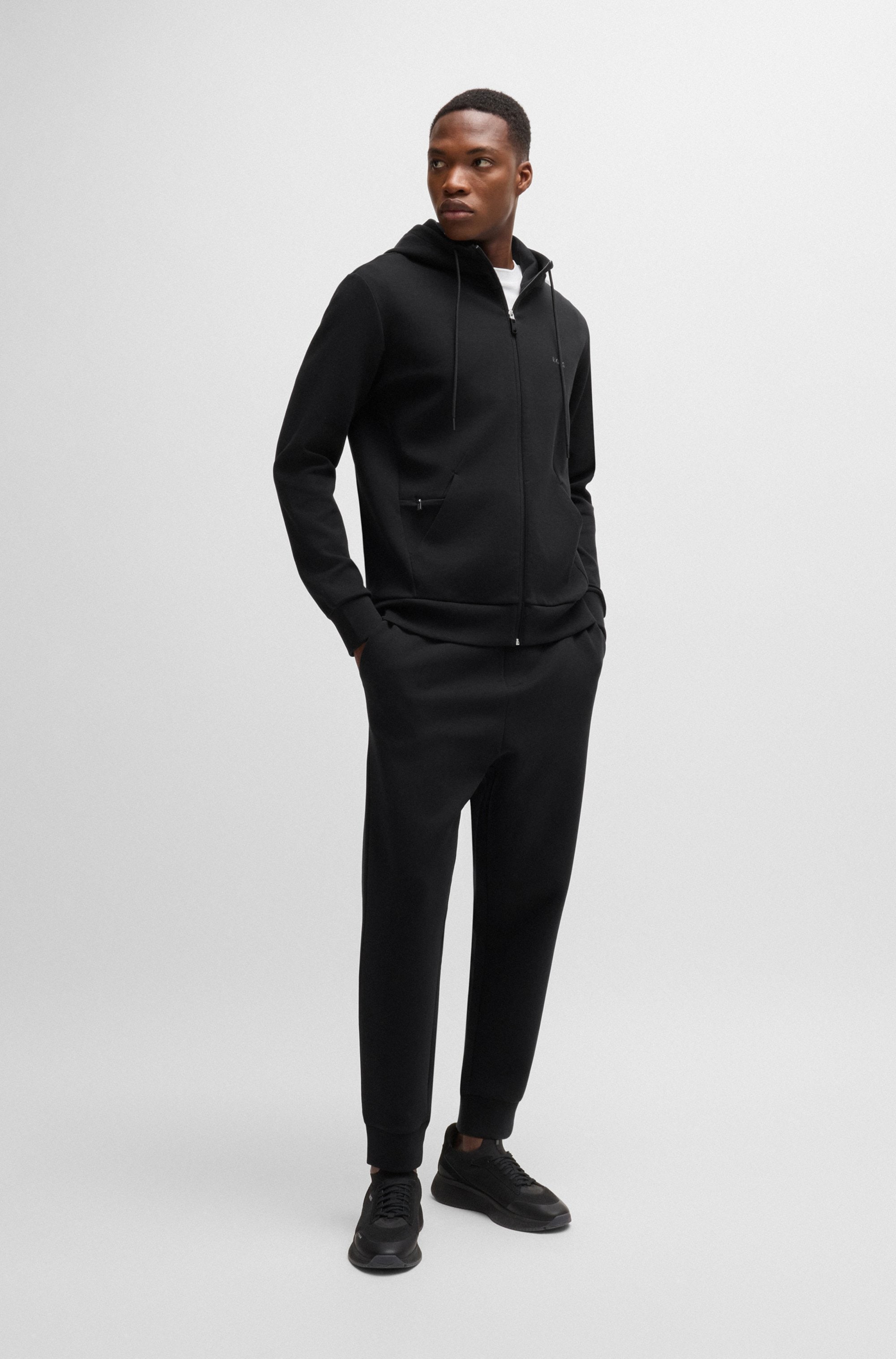 BOSS GREEN Kapuzensweatjacke »Saggy«, mit BOSS Aufdruck