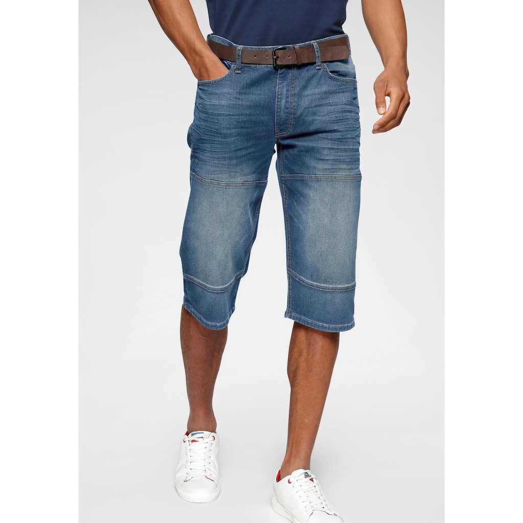 H.I.S Jeansbermudas »HANTZ«, (Set, 2 tlg., mit abnehmbarem Gürtel)