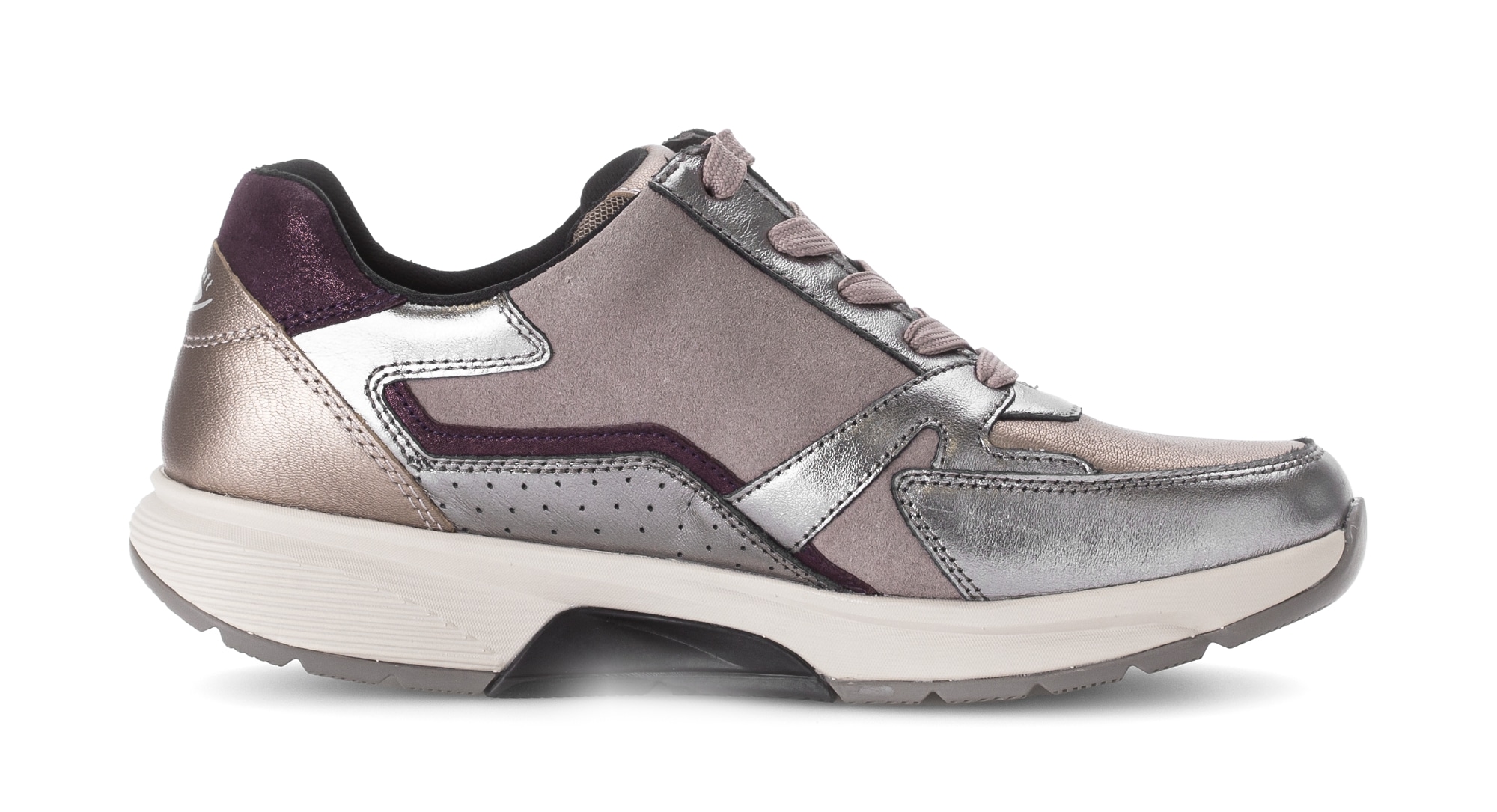 Gabor Rollingsoft Keilsneaker, Schnürer, Halbschuh, Freizeitschuh mit zusätzlichem Reißverschluss