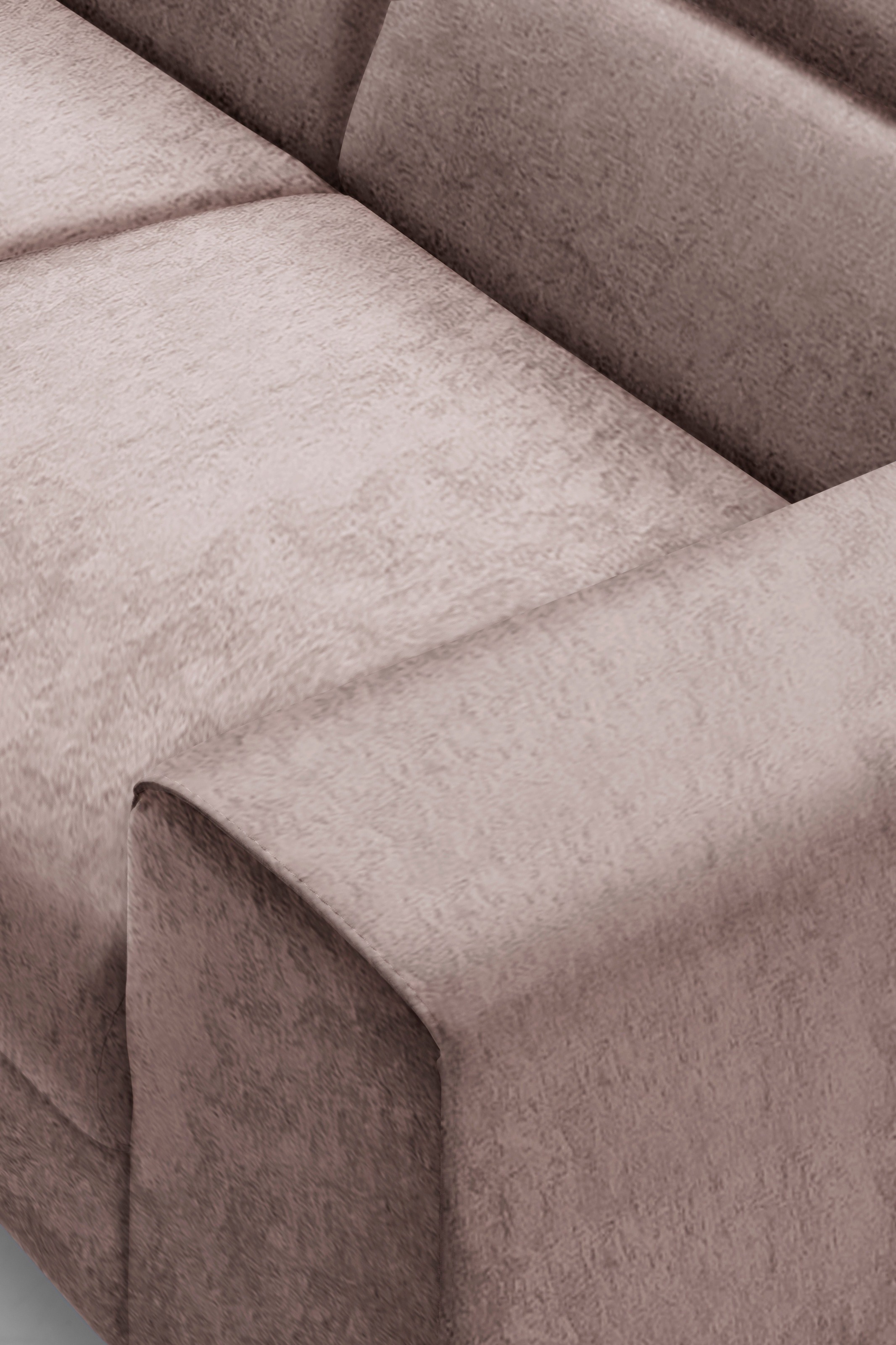 COTTA Polstergarnitur »Morven L-Form«, (Set), Set bestehend aus: Ecksofa mit Kopfteilverstellung & Hocker
