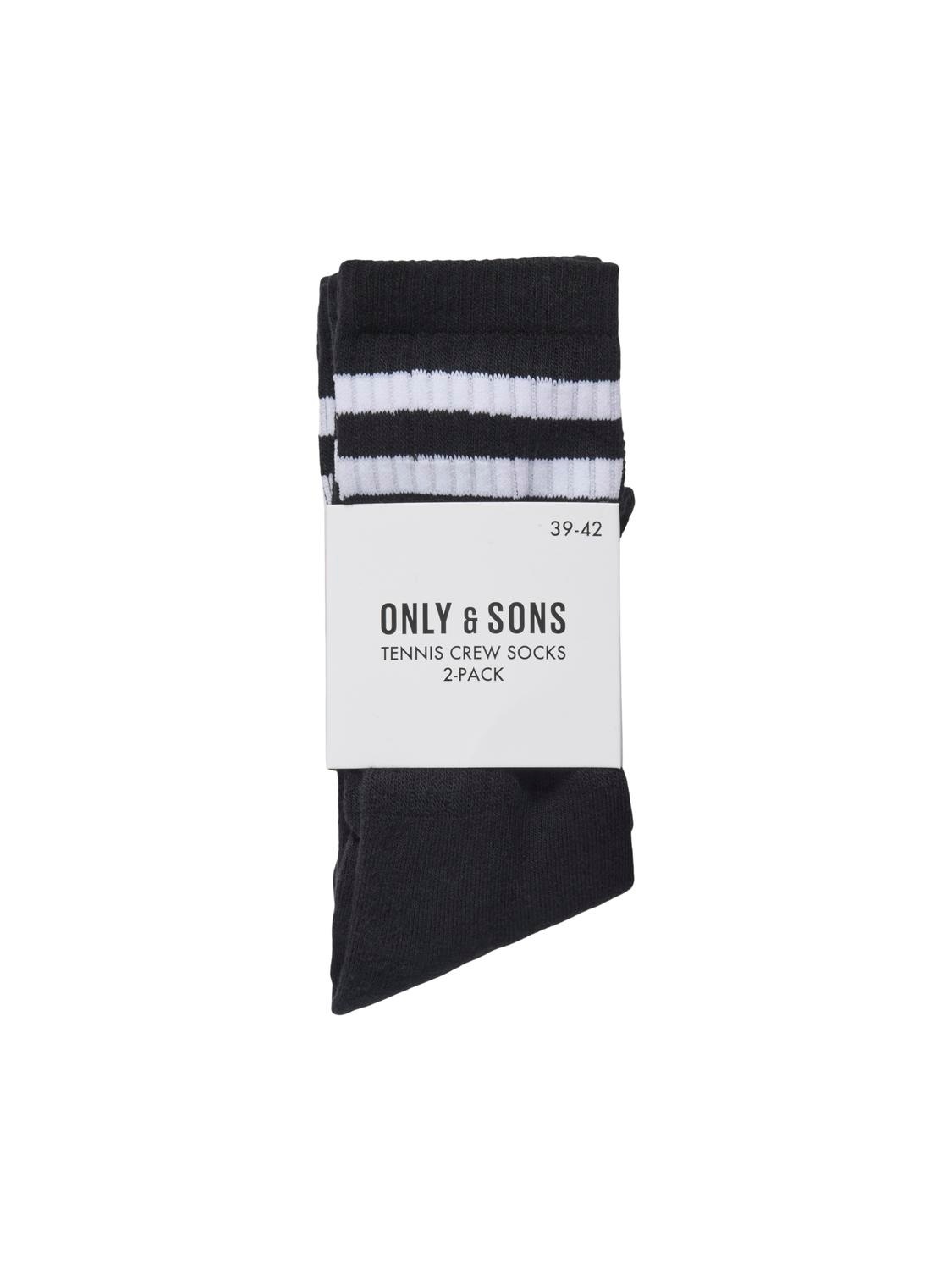 ONLY & SONS Freizeitsocken »ONSBASIC TENNIS SOCK 2 PACK NOOS« Packung, 2 Paar tlg. Baumwollmischung