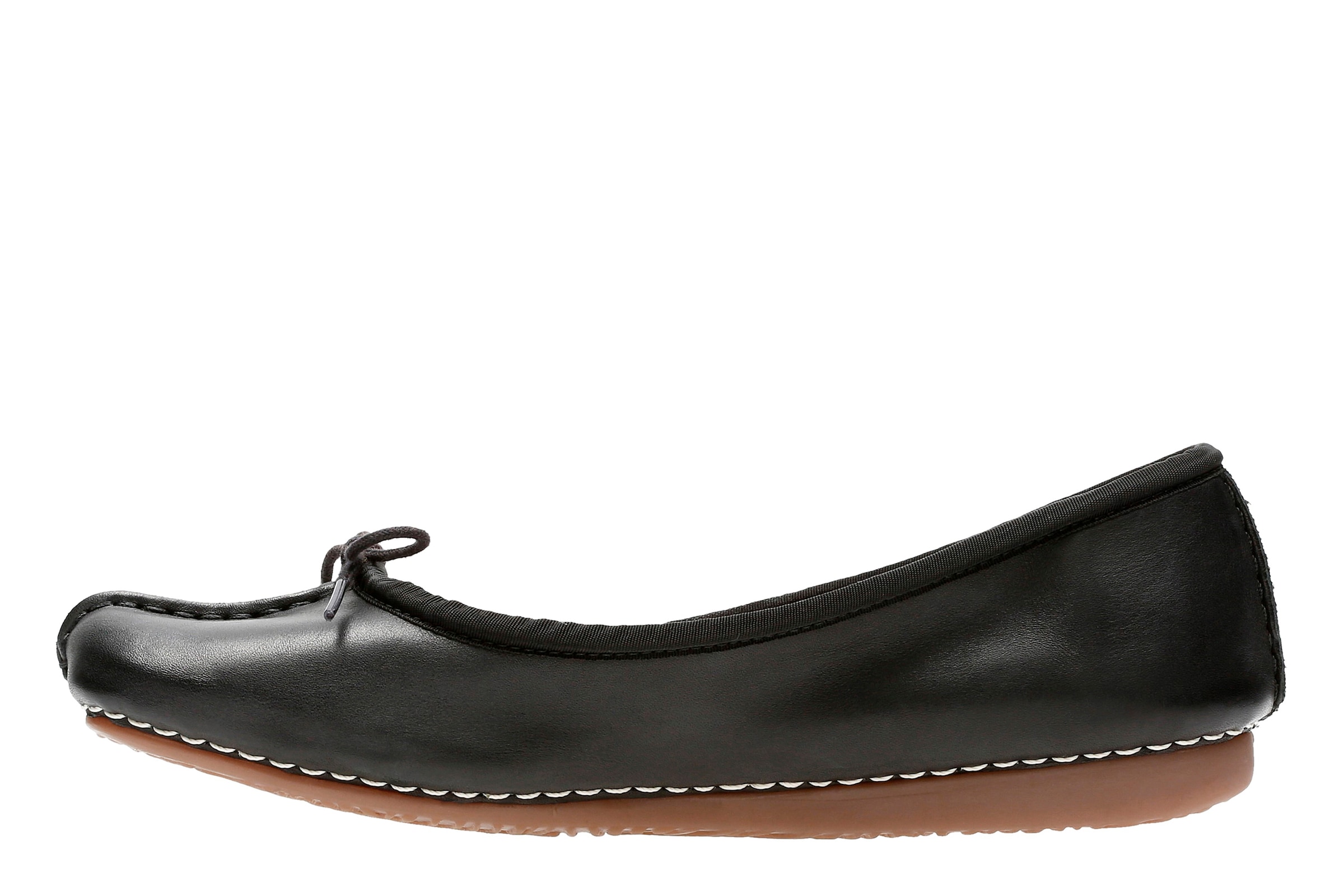 Clarks Ballerina »Freckle Ice«, Slipper, Flats, Flats, Slipper mit Schleifchen