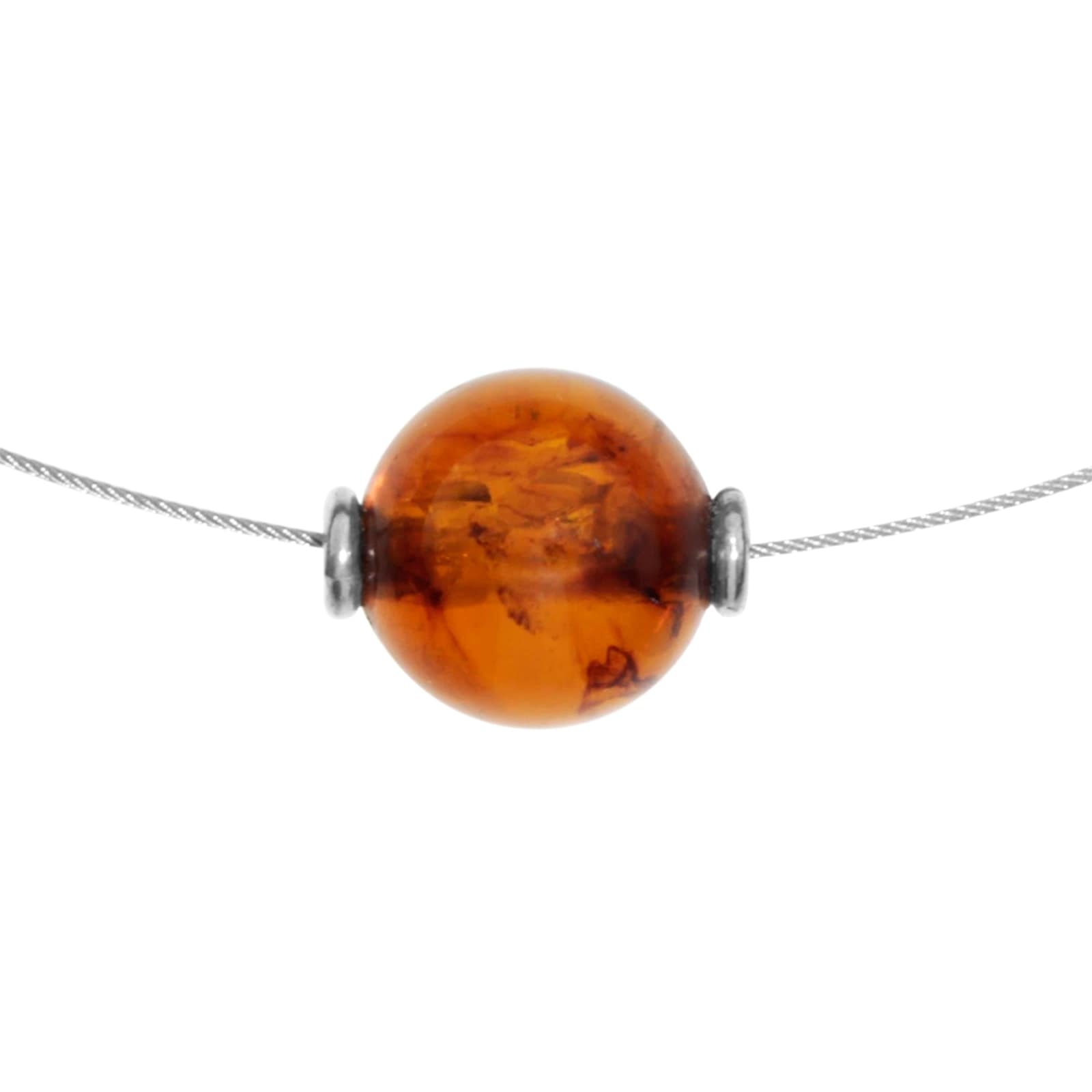 OSTSEE-SCHMUCK Collier »- Bernsteinkugel 11 mm - Bernstein -,«