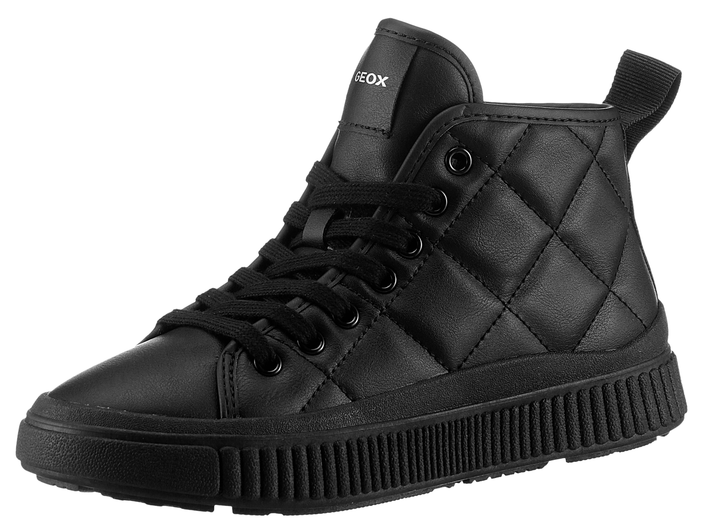 Geox Sneaker »J LAQUINNY GIRL B«, High Top Sneaker, Schnürboots, Freizeitschuh mit Reißverschluss