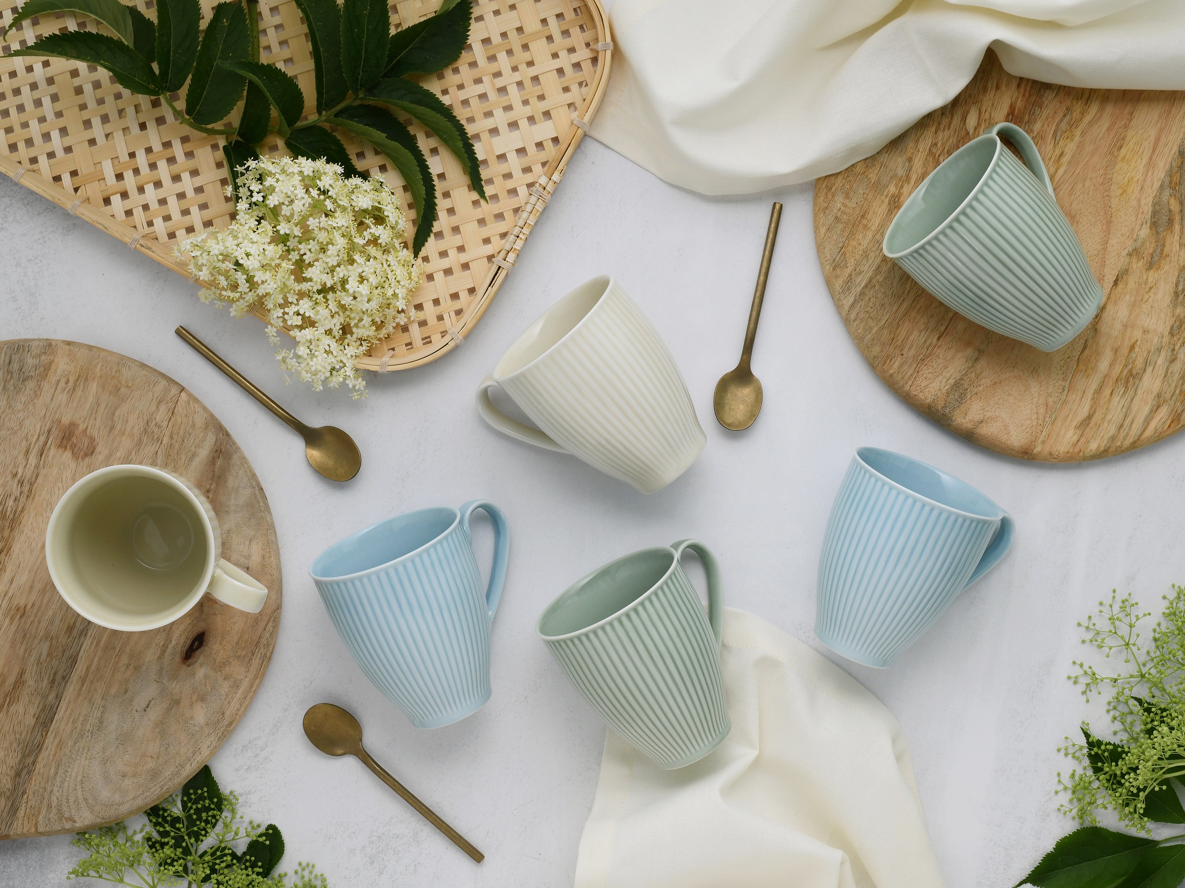 CreaTable Becher »Valencia Pastell, Kaffeebecher, 6-tlg.« Elegant, Boho Chic