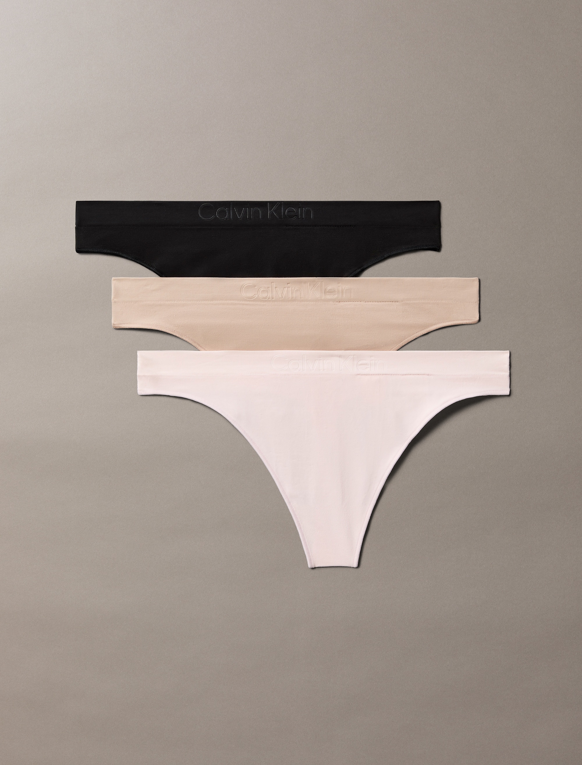 Calvin Klein Underwear Tanga »THONG 3 PK«, (Packung, 3 St.), Mit geradem Abschluss