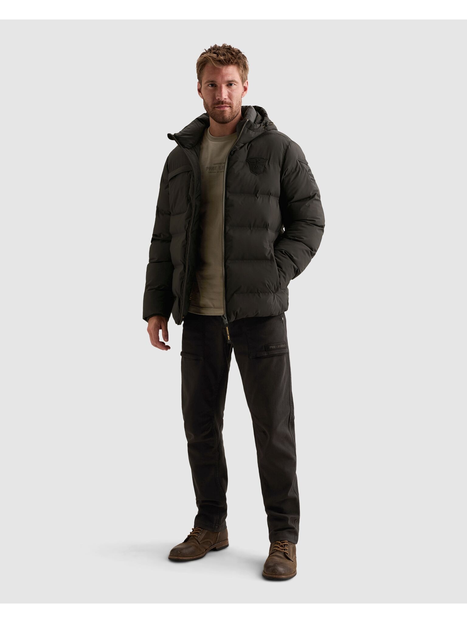 PME LEGEND Winterjacke »AIRSHIP Mach6« mit Kapuze /Pufferjacke - winddicht, atmungsaktiv & wärmend