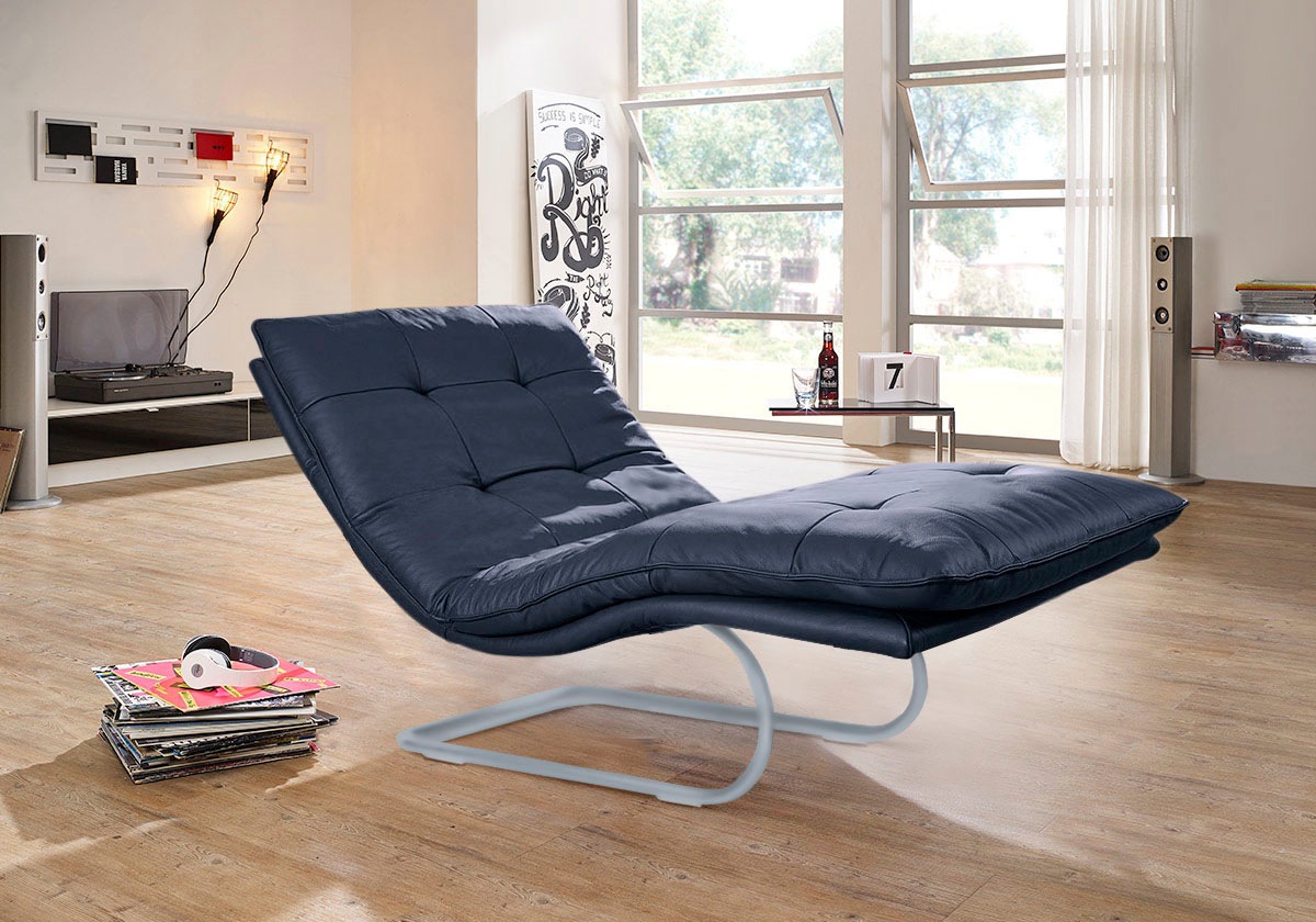 W.SCHILLIG Relaxliege »daily dreams«, in Waffelkissen-Optik, wahlweise mit Motor, silber matt, in 2 Breiten