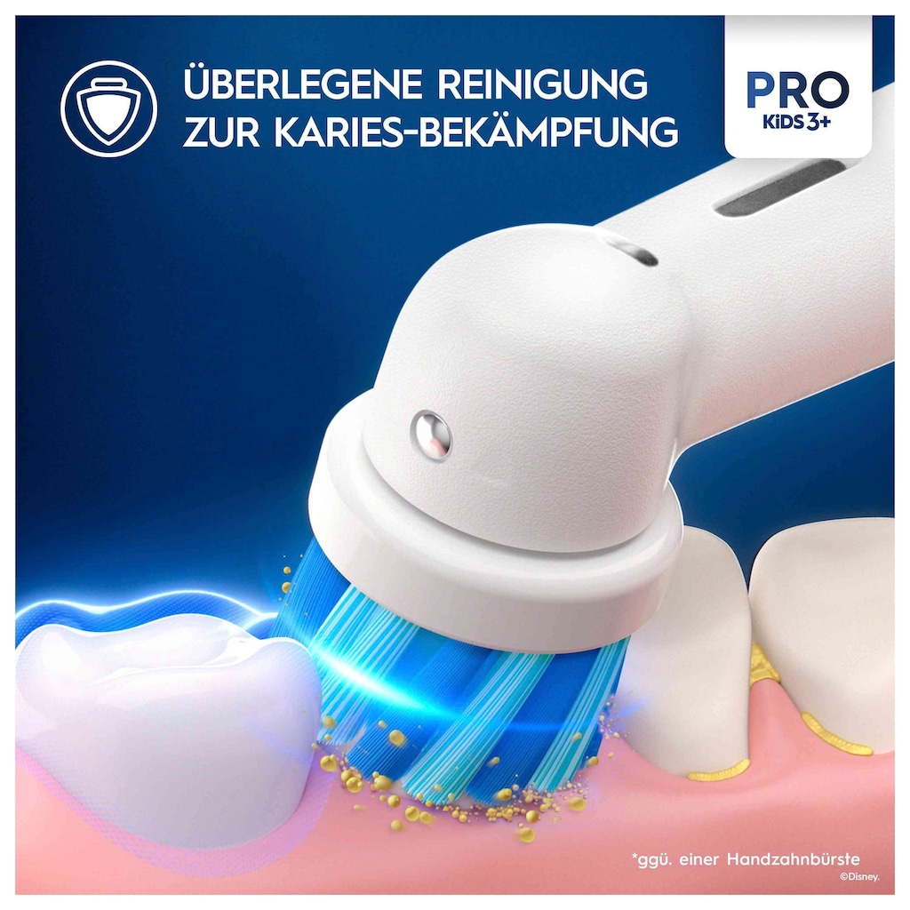 Oral-B Elektrische Zahnbürste »Pro Kids Disney 100«, 1 St. Aufsteckbürsten