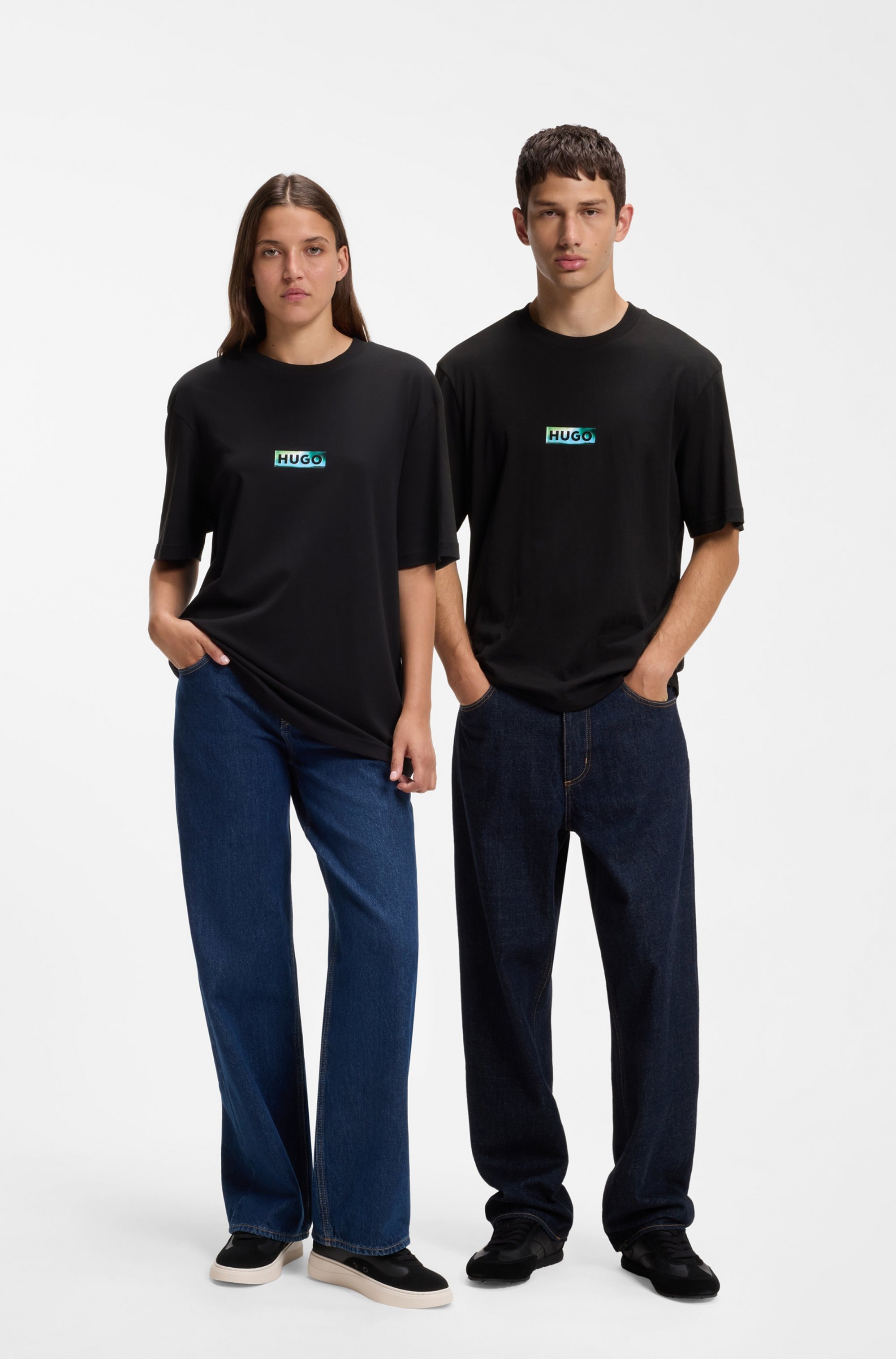 HUGO T-Shirt »Norostee« Unisex, Regular Fit, Grafikdruck