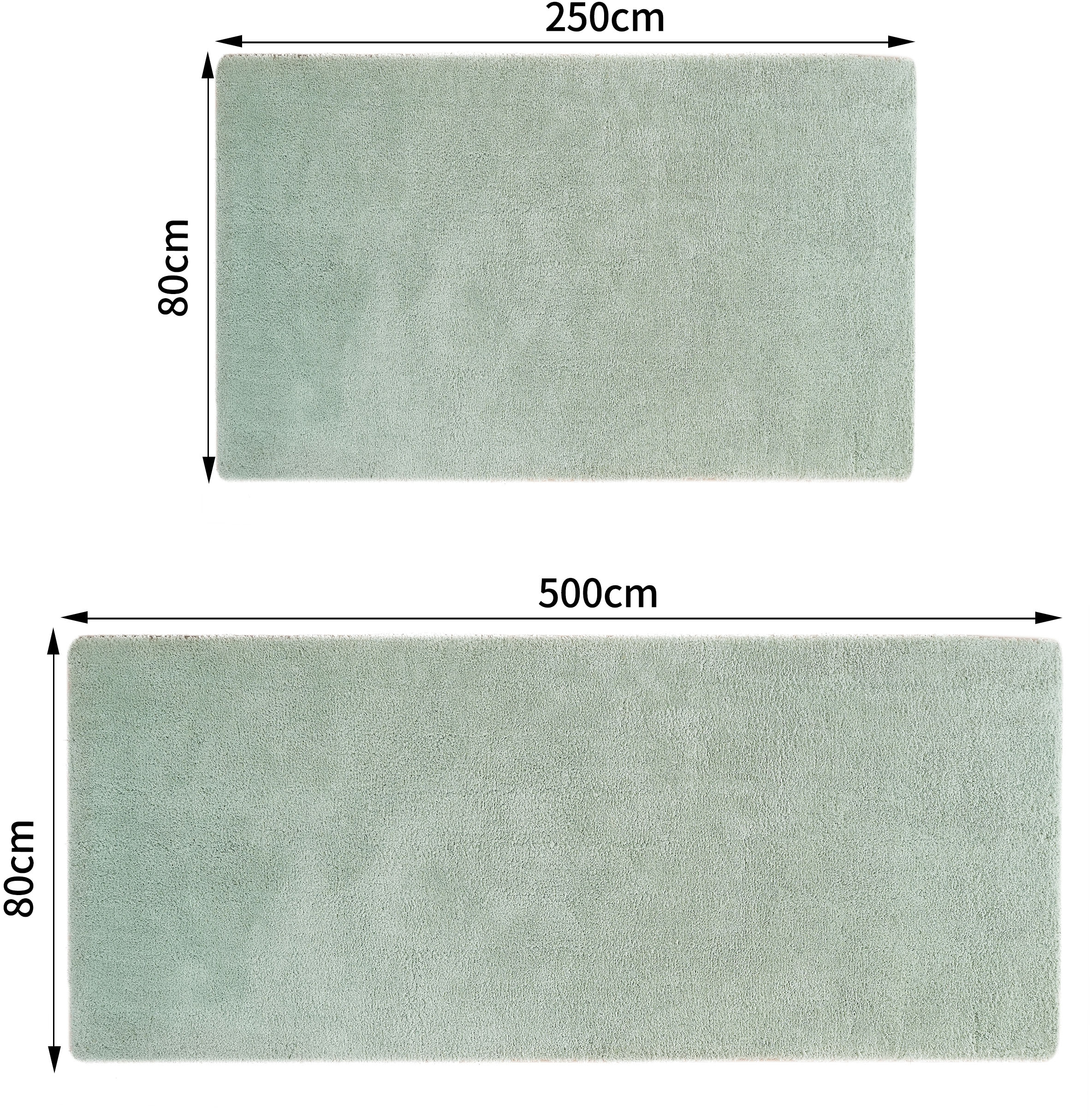 my home Hochflor-Läufer »Microfaser Teppich Magong, besonders weich, sehr feiner Flor«, rechteckig, 25 mm Höhe, uni Teppiche, Wohnzimmer, Schlafzimmer, Kinderzimmer, Flur, Brücke