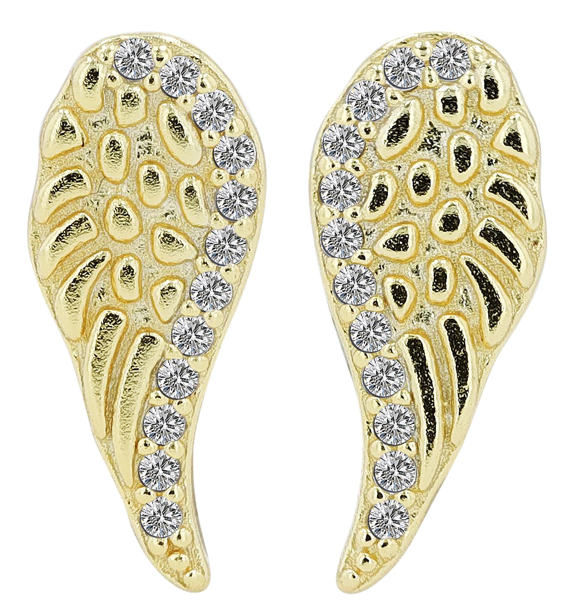 Adelia´s Paar Ohrstecker »Damen Ohrringe ¿ Ohrstecker Flügel aus 925 Silber«