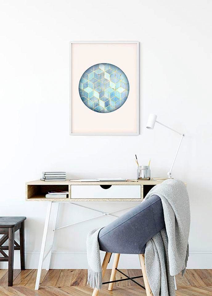 Komar Bild »Mosaik Circle Azzuro«, Formen-Kunst, (1 St.), Wandbild zur Dekoration - ohne Rahmen