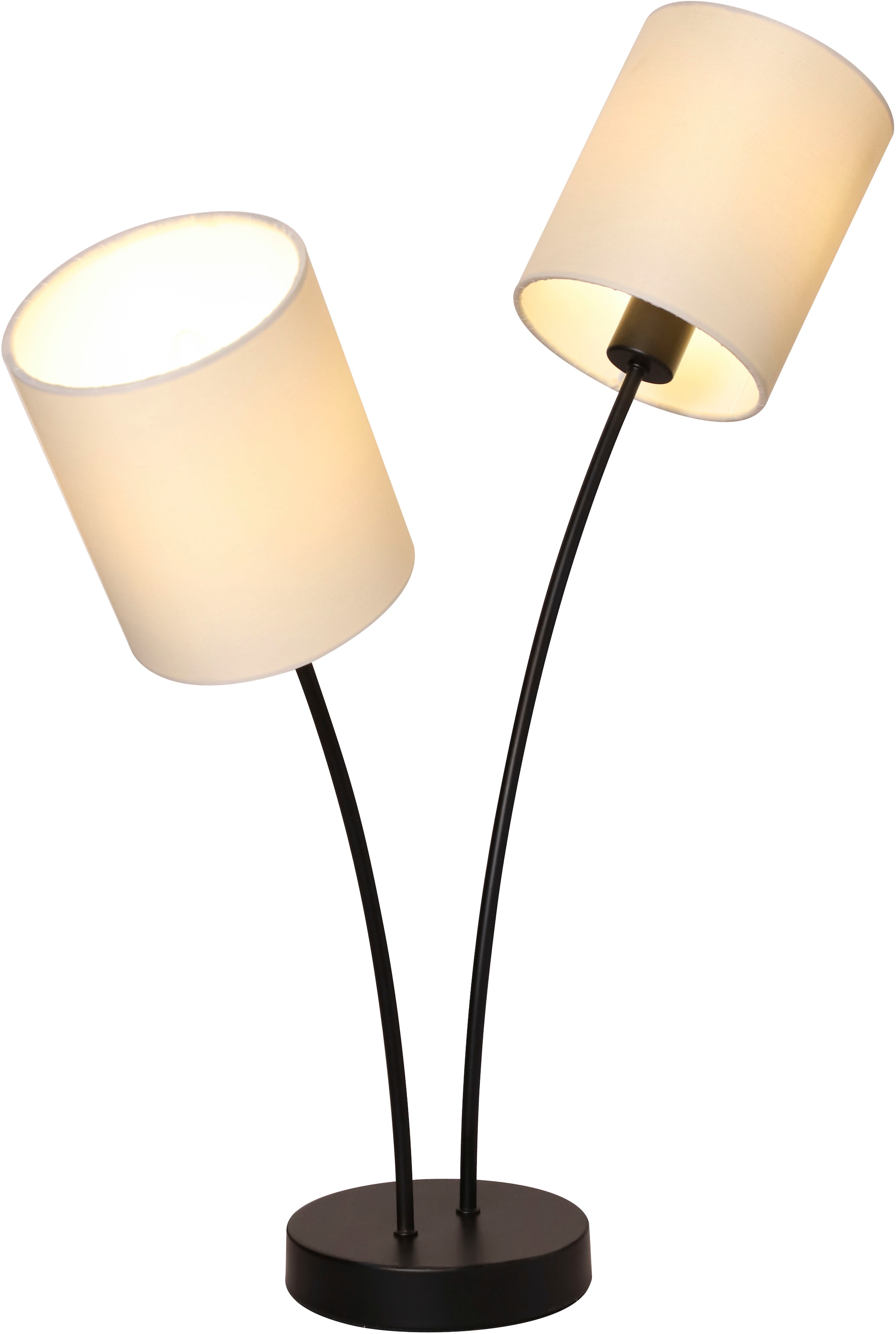 OTTO home Tischleuchte »Avveline« E14 1 Stk. Tischleuchte, 2-flammig mit Leinenschirmen