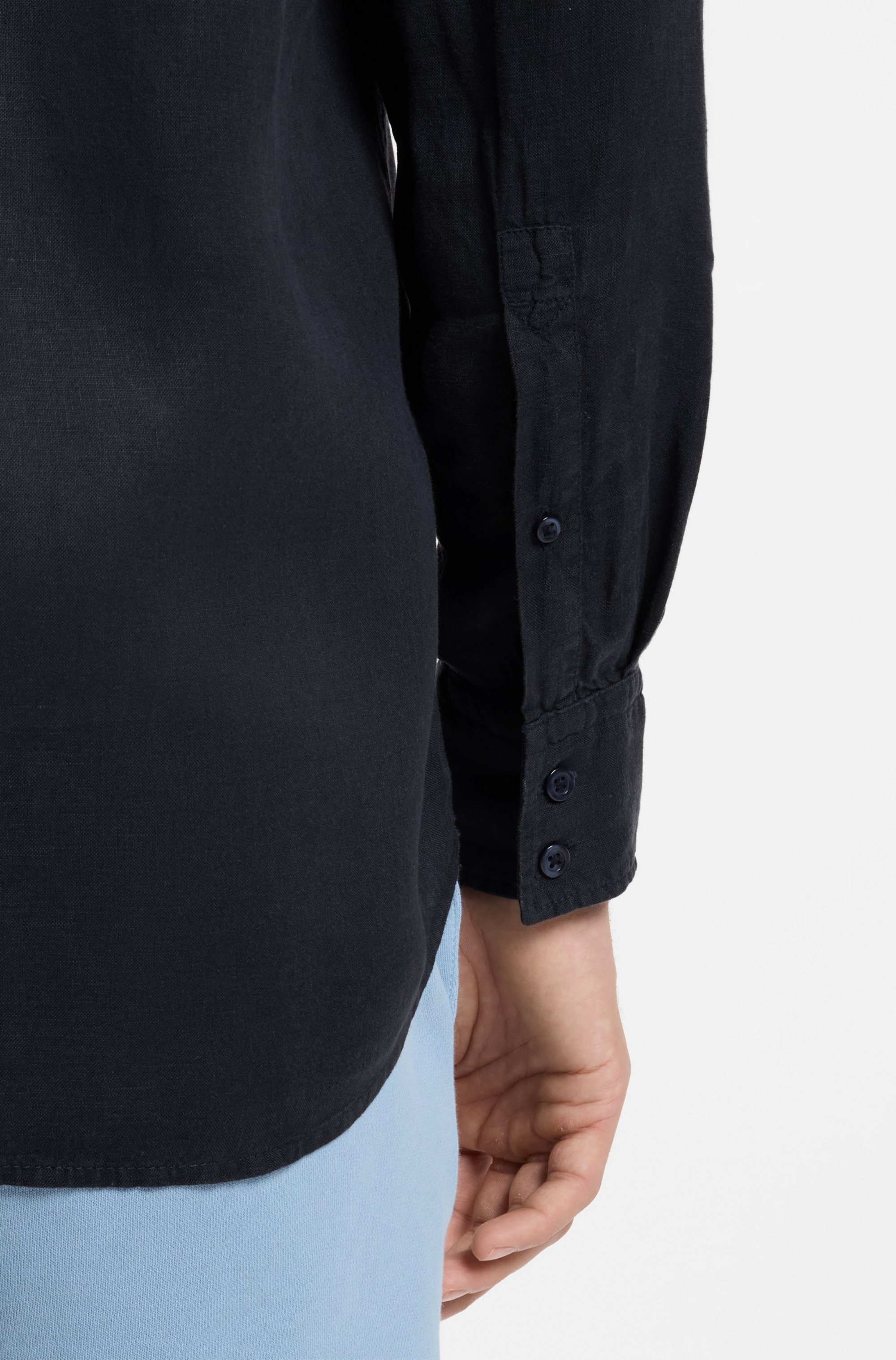 BOSS ORANGE Leinenhemd »Relegant 6 M« Kentkragen, reines Leinen, Regular Fit