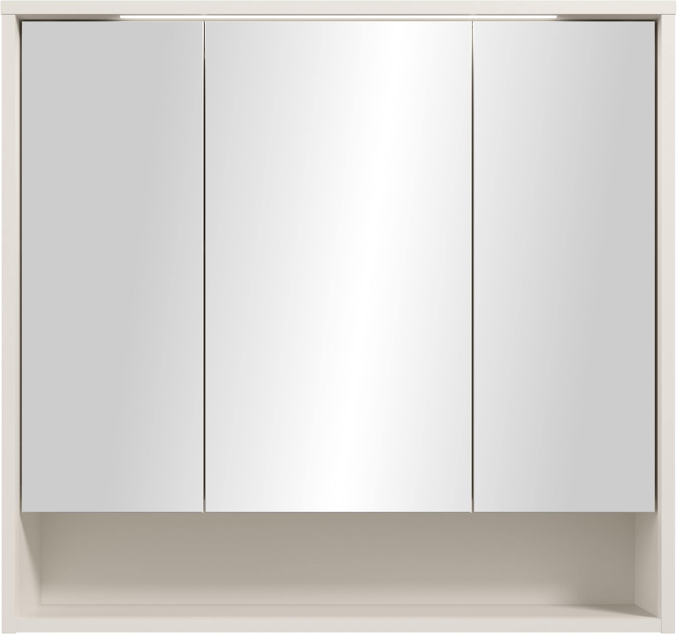 BASIC by Balculina Spiegelschrank »Lucera BxHxT 80x75x20 cm« 1 Stk. tlg. Breite 80cm, LED-Beleuchtung kaltweiß
