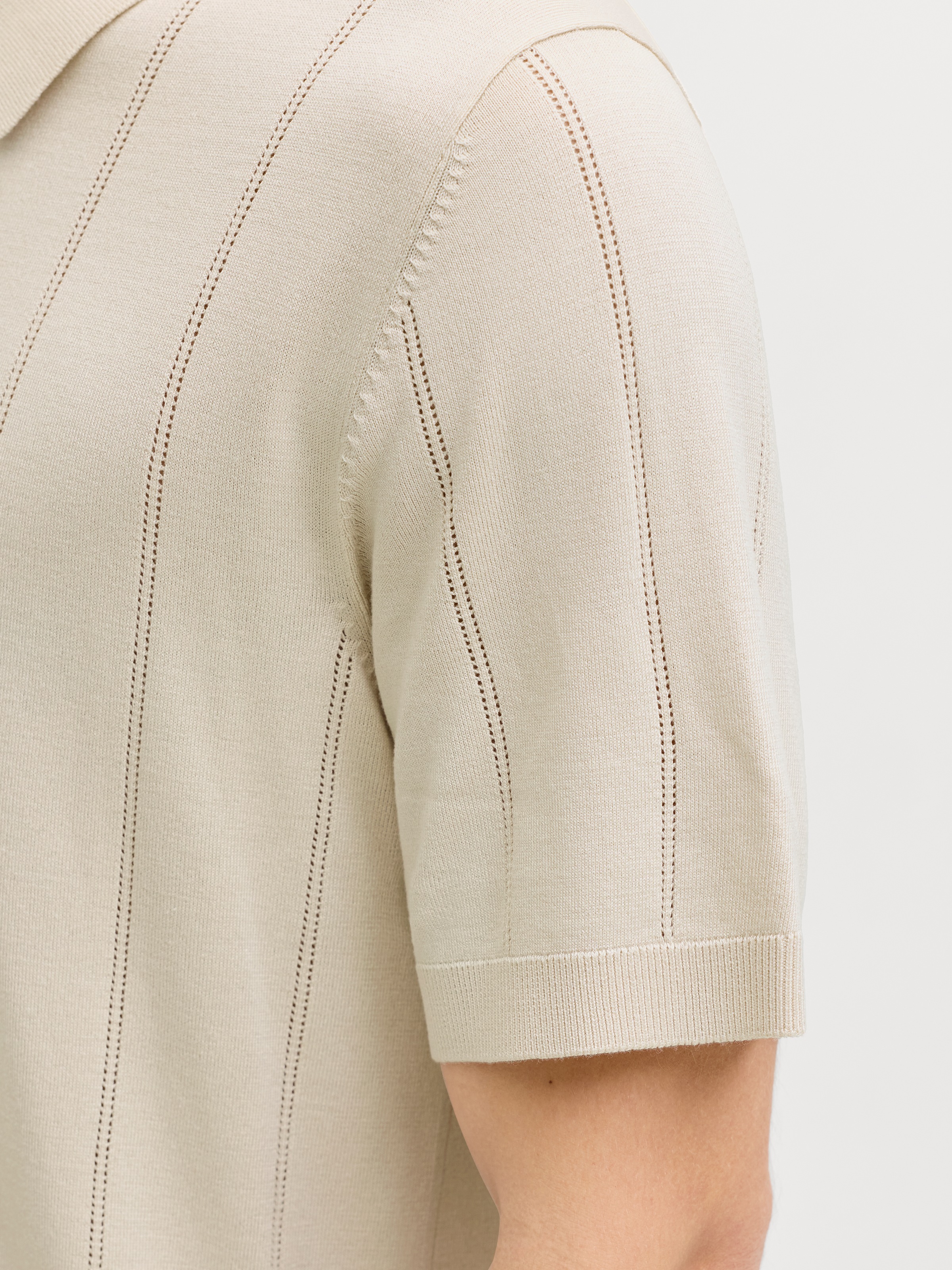 Jack & Jones Polokragenpullover »JPRBLAWILLIAM STRUCTURE KNIT POLO SS SN« Viskosemischung, regular fit