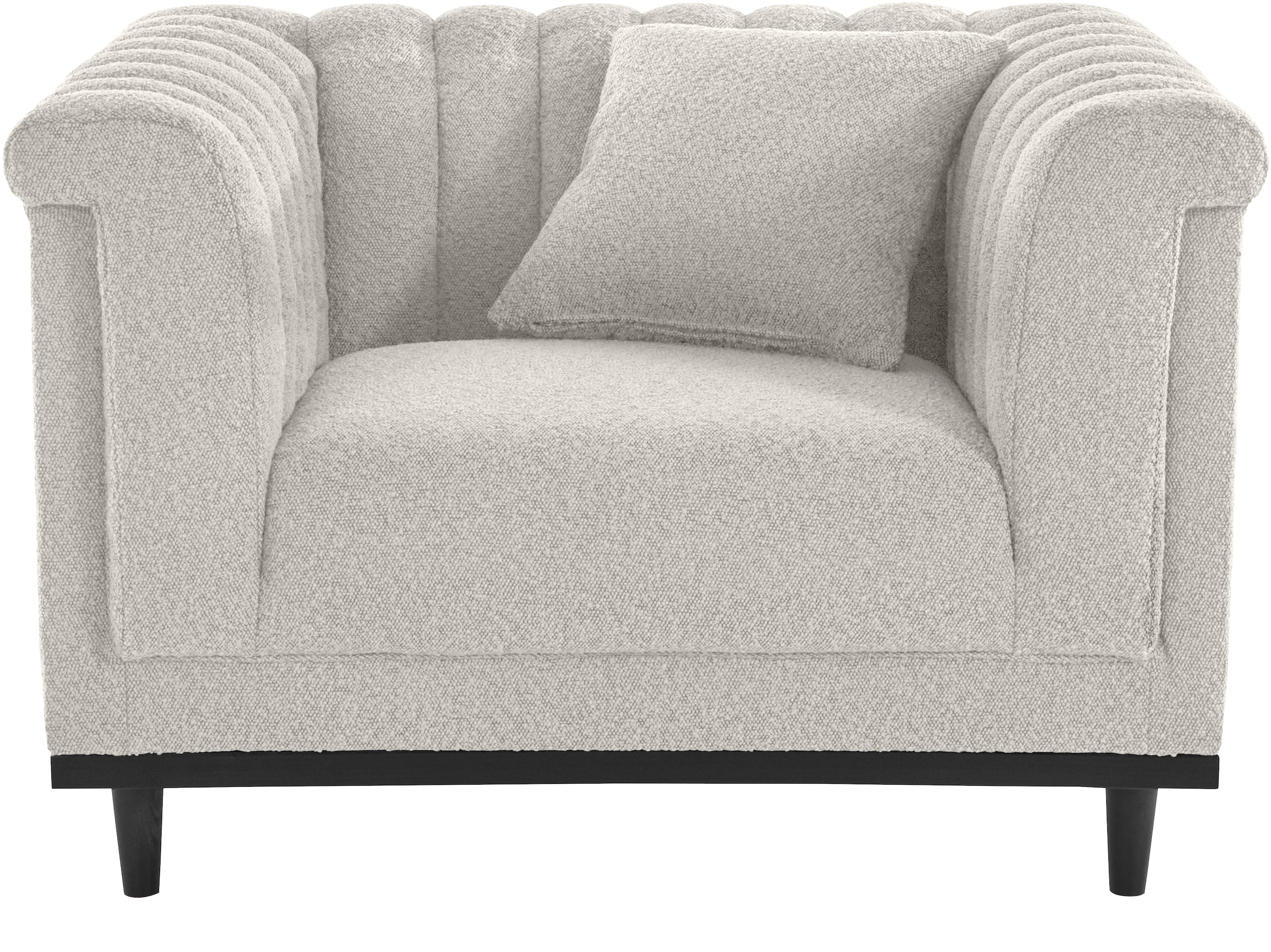 Guido Maria Kretschmer Home&Living Cocktailsessel »Chamby New Sessel«, im Bouclé-Strukturbezug mit Steppung im Lehnenbereich