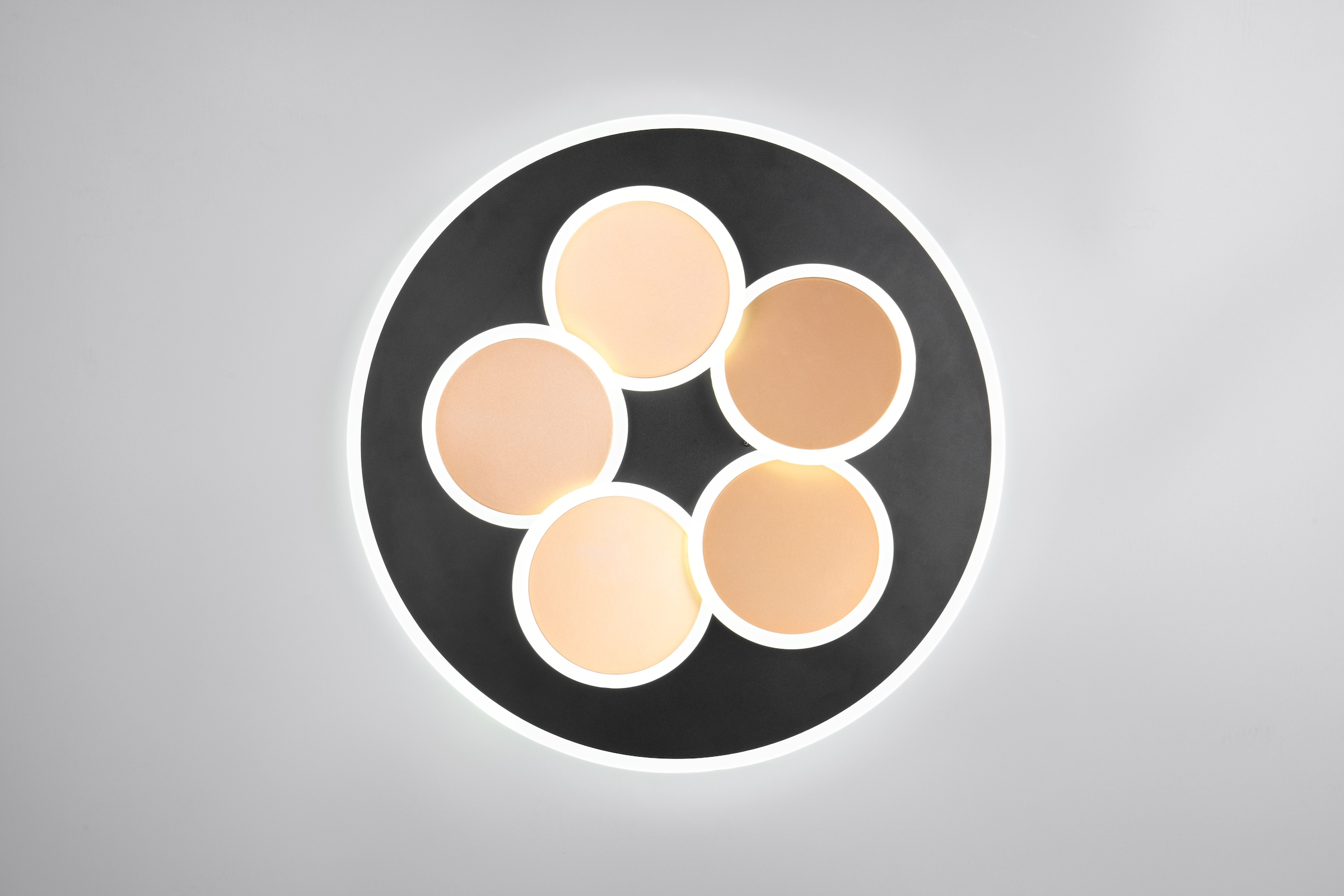 TRIO Leuchten LED Deckenleuchte »MANDALA, LED Deckenlampe mit Fernbedienung, dimmbar CCT Nachtlicht« LED-Board 1 Stk. warmweiß - kaltweiß Memory- und Timerfunktion 4200 Lumen warm- bis kaltweiß 2700-6500K 35W