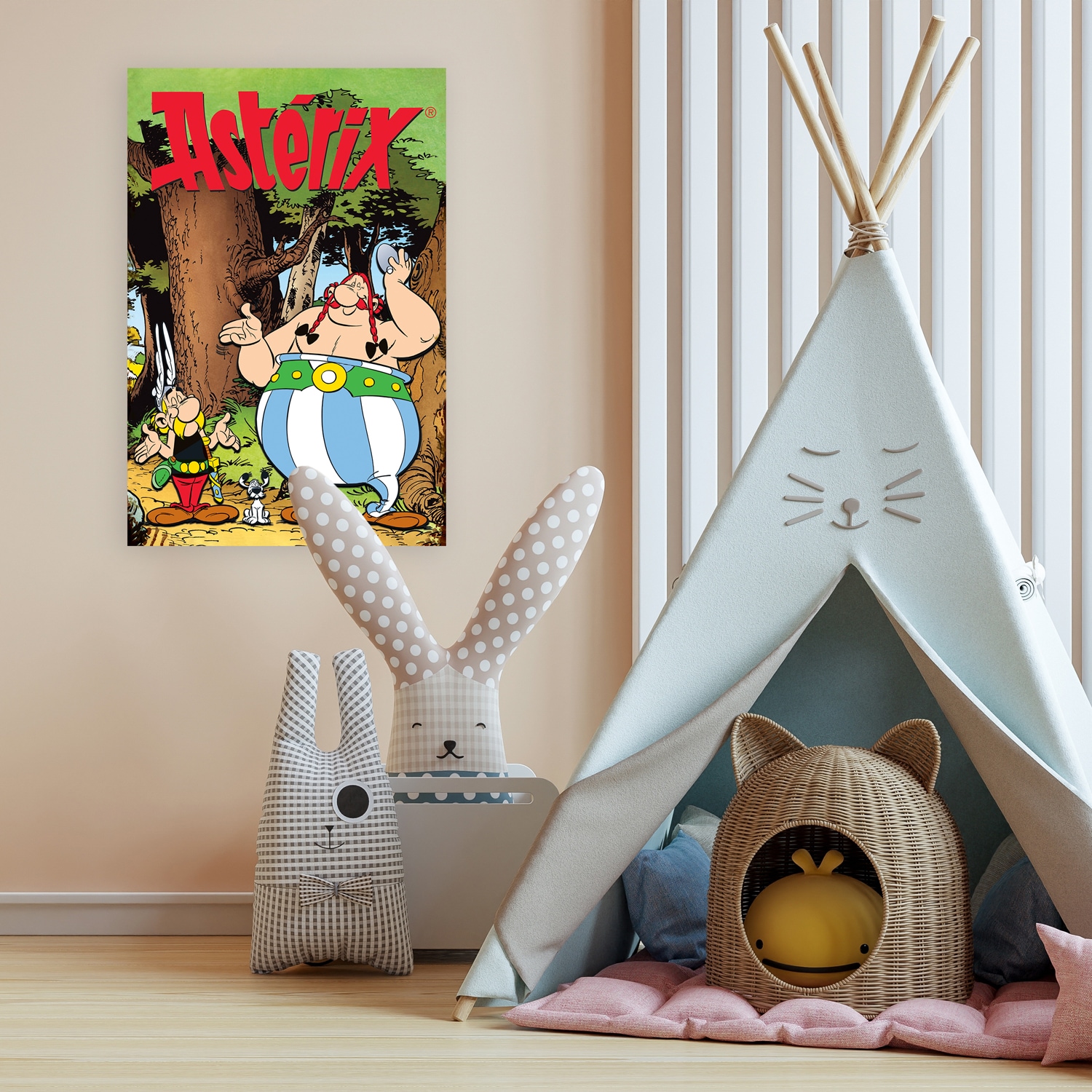 LuckyLinde Leinwandbild »Asterix, Obelix und Idefix III«, Cartoon-Comic-Fantasy-Figuren-Film-Filmfiguren, (1 St.), Canvasbild Wanddeko Bild zum Film "Kampf der Häuptlinge"