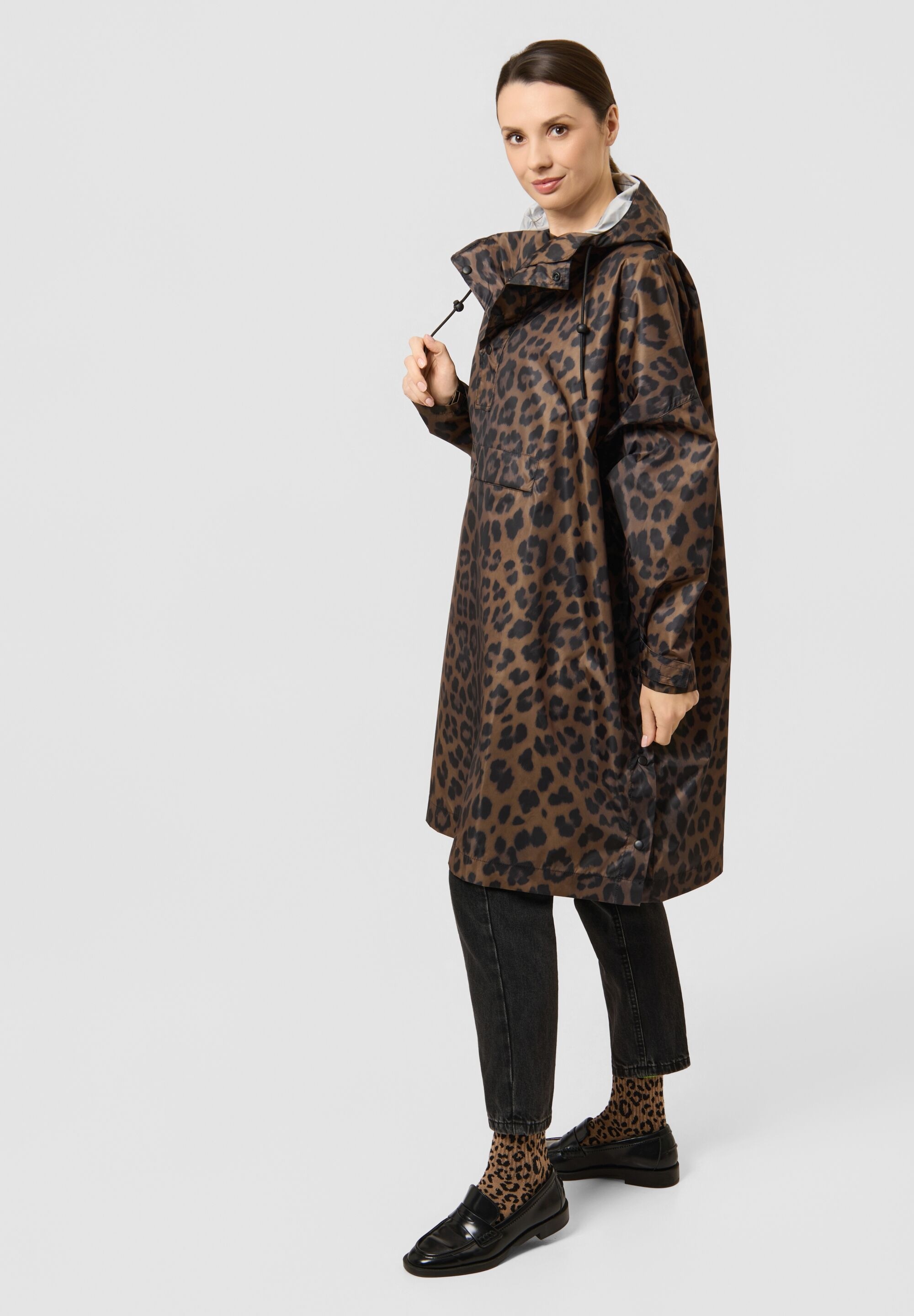 Codello Regenjacke »Codello Poncho« ohne Kapuze mit Leomuster