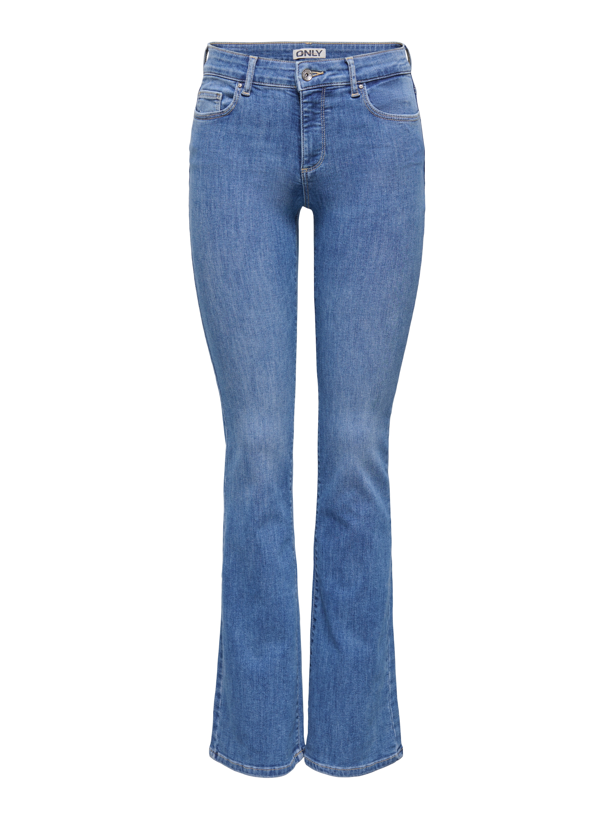 ONLY Bootcut-Jeans »ONLANNIE MID FLARED BOX DNM« mit dunkler Waschung