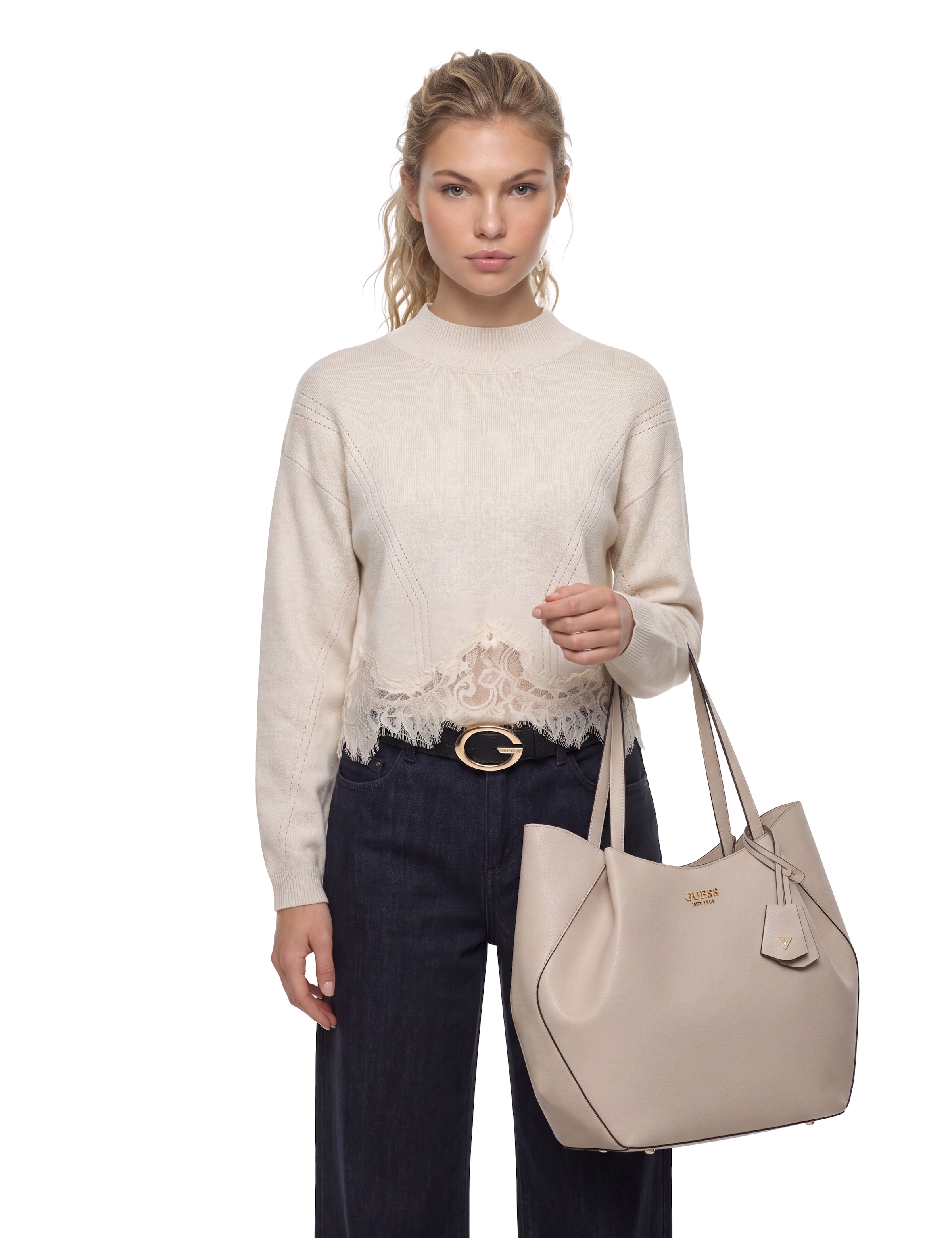 Guess Shopper »AMORETTE 2 IN 1 TOTE« Damen Handtasche mit herausnehmbarer Innentasche