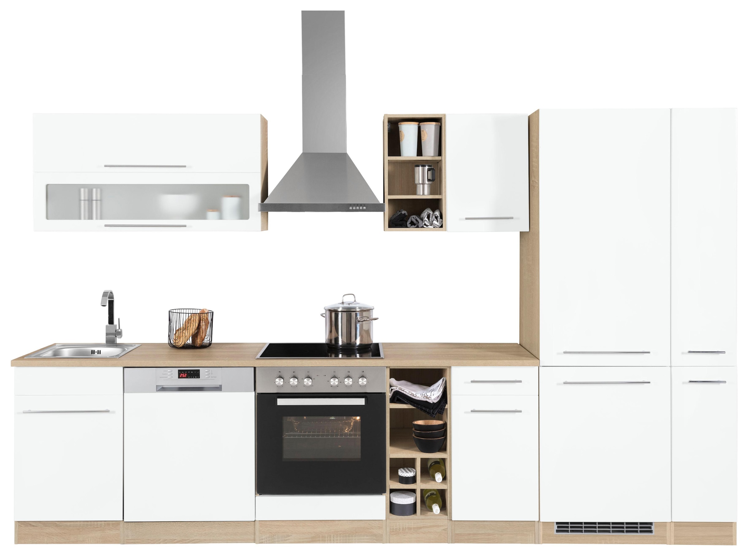 KOCHSTATION Küchenzeile »KS-Eton« ohne E-Geräte, Breite 330 cm