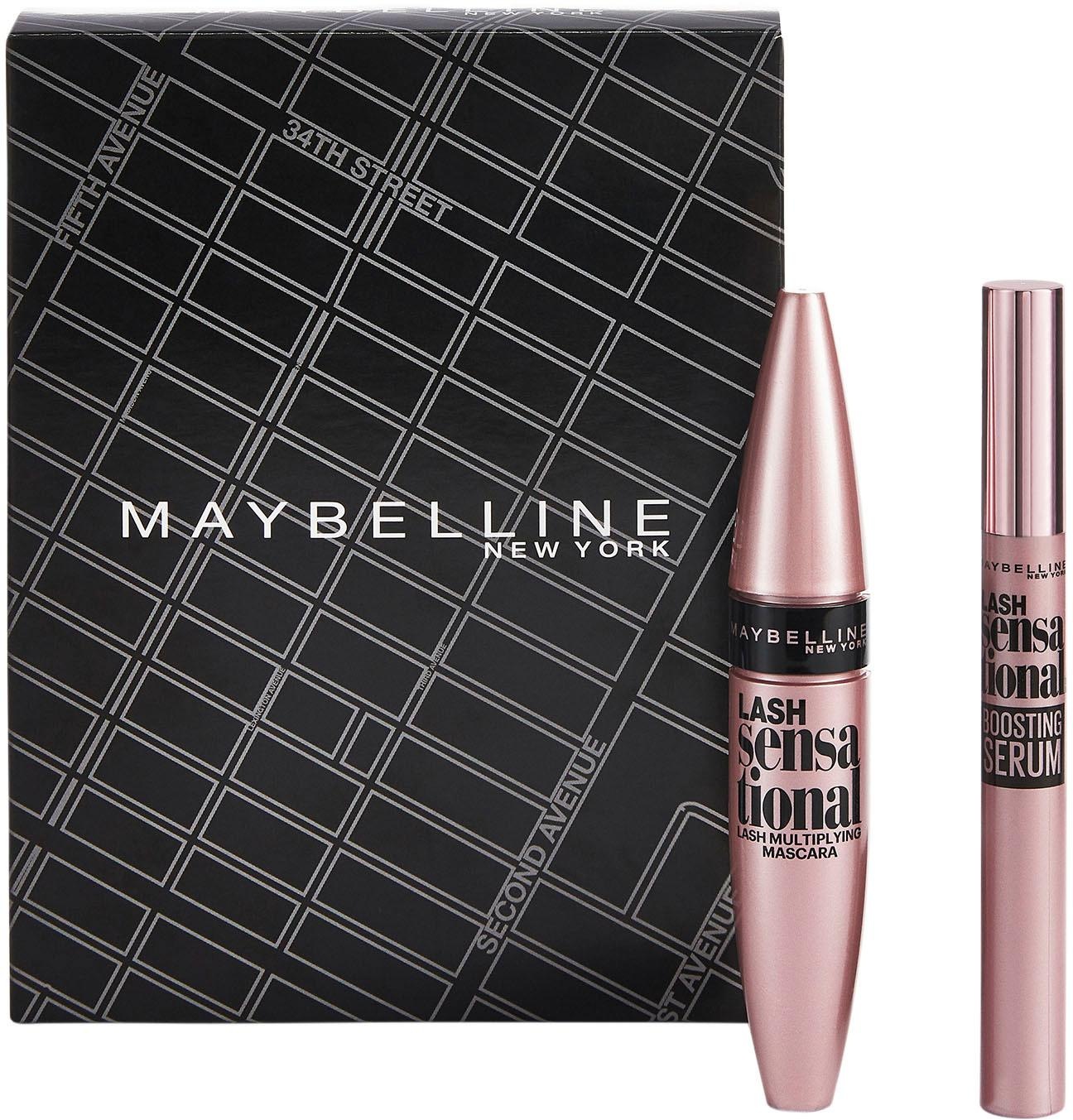 MAYBELLINE NEW YORK Augen-Make-Up-Set »Lash Sensational Mascara und Lash Sensational Wimpernserum«, (2 tlg.)