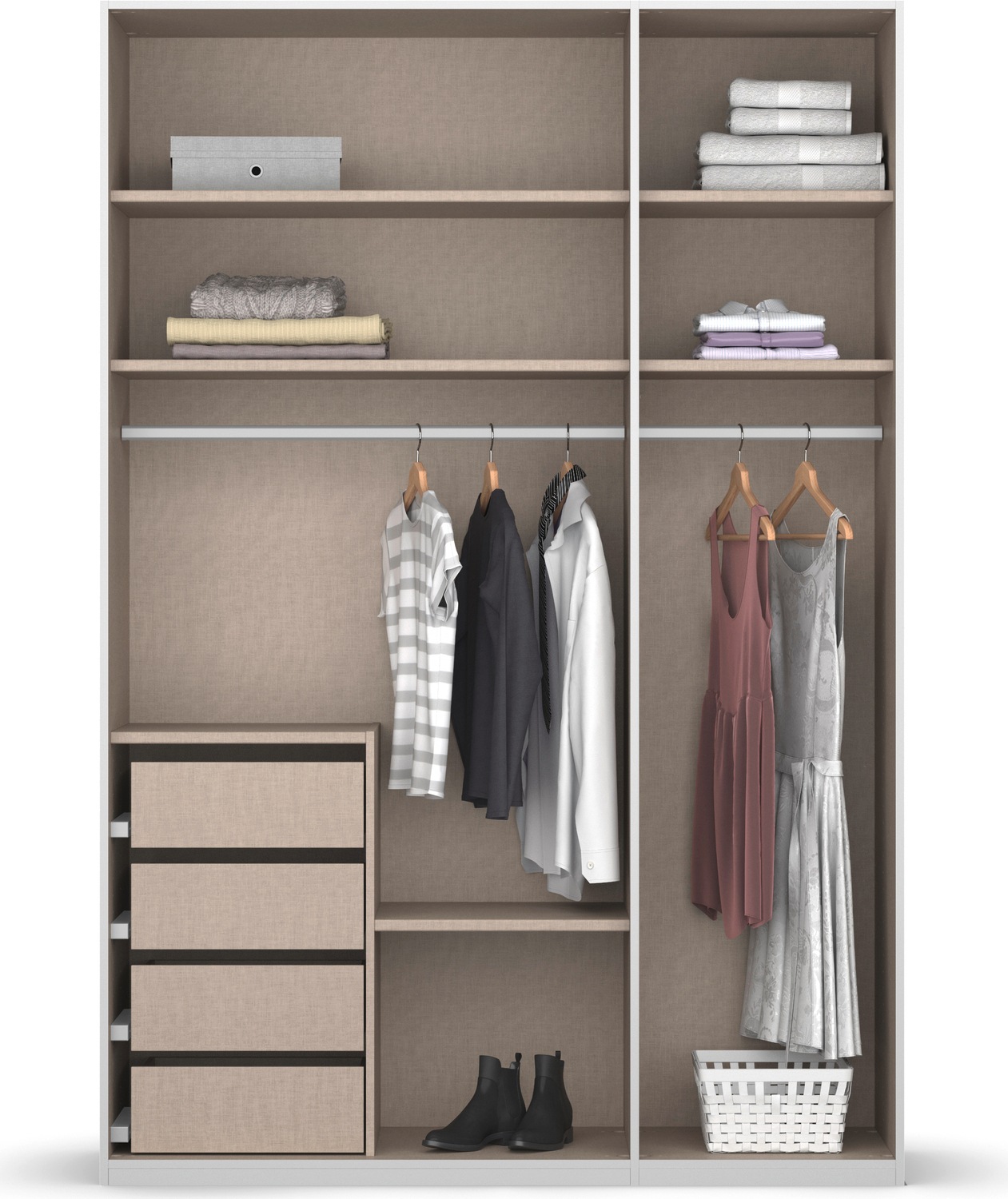 rauch Drehtürenschrank »Skat Meridian« inkl. Innenspiegel und 4 Innenschubladen