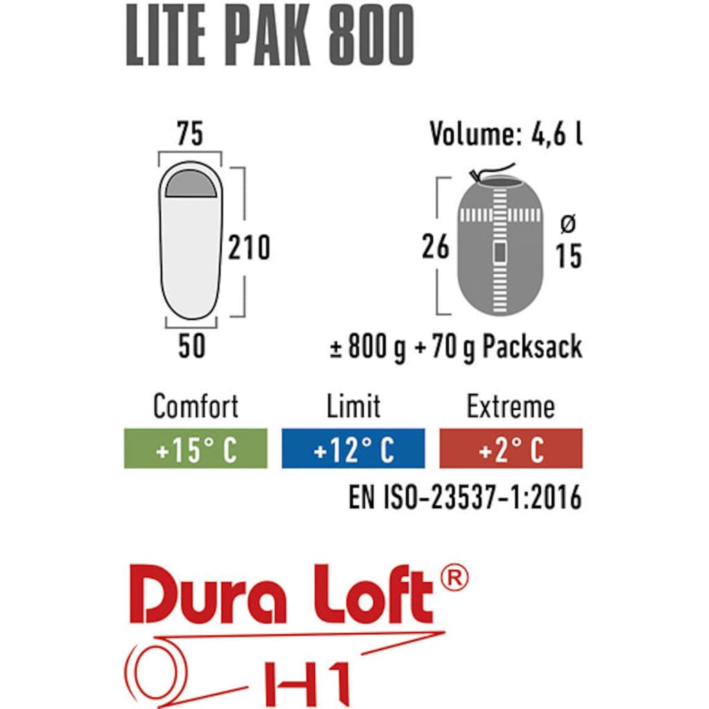 High Peak Mumienschlafsack »Lite Pak 800«