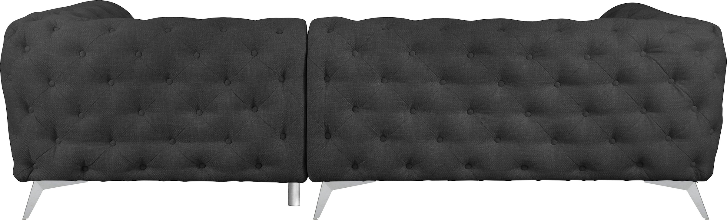 Leonique Chesterfield-Sofa »Glynis L-Form«, aufwändige Knopfheftung, moderne Chesterfield Optik, Fußfarbe wählbar