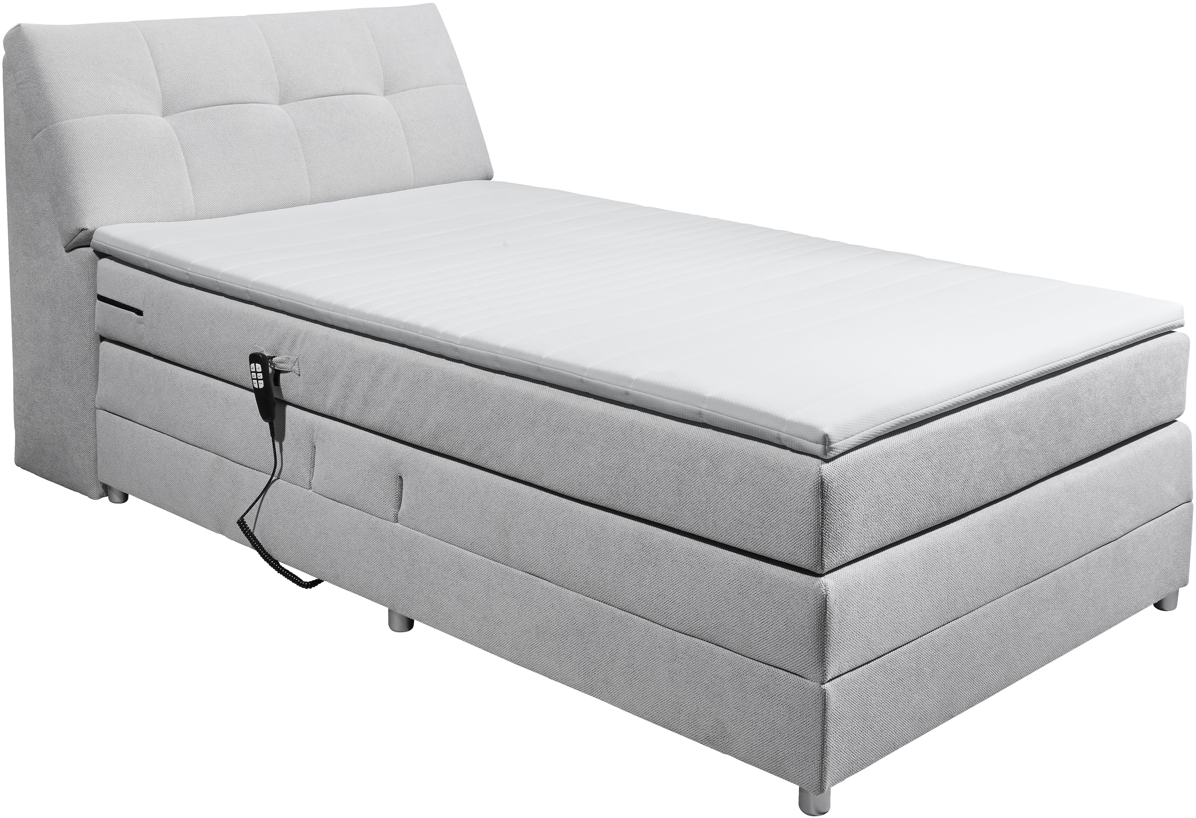 ED EXCITING DESIGN Boxspringbett »Toulouse«, inkl. Motor, inkl. Stauraum im Kopfteil