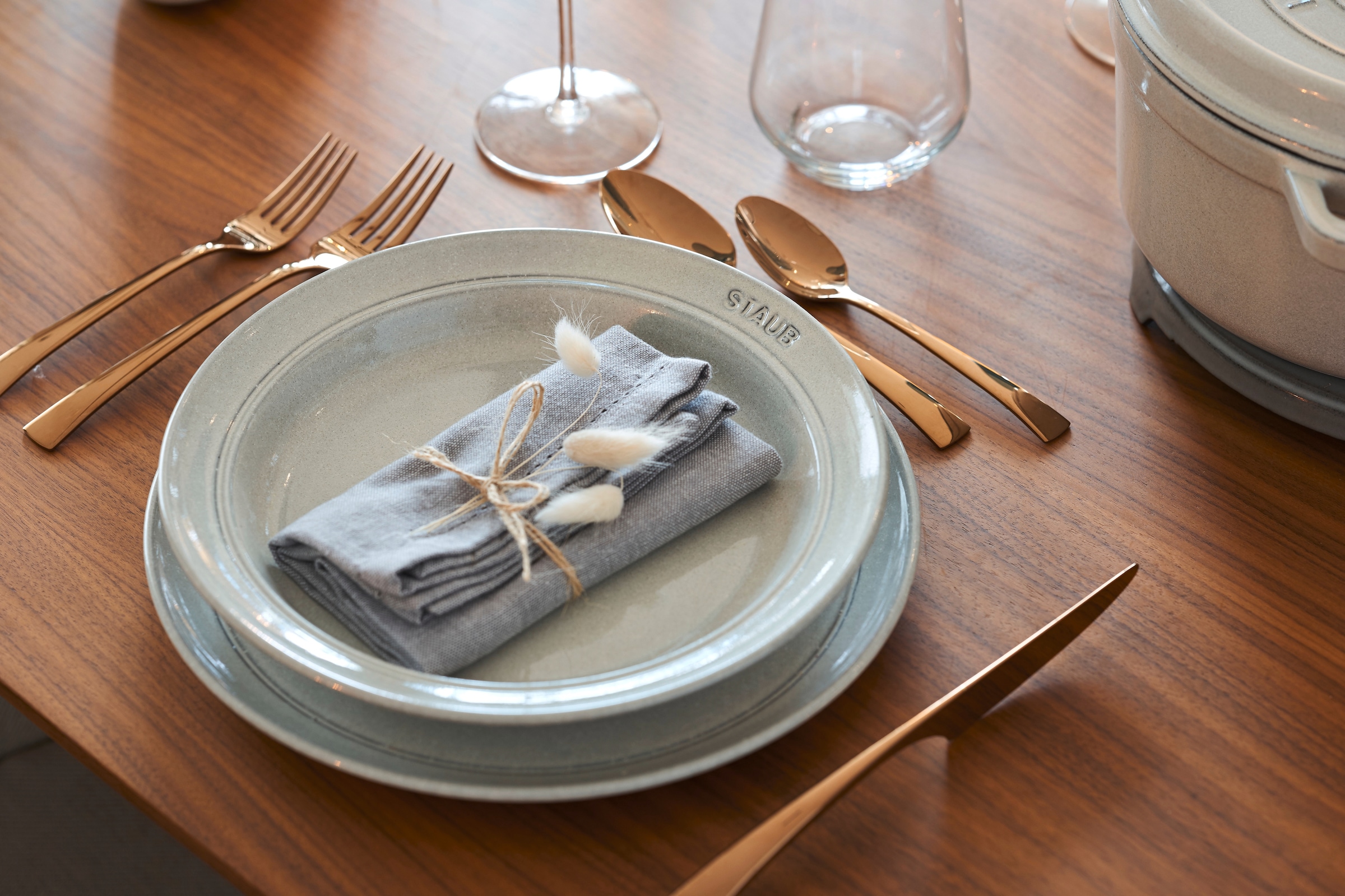 STAUB Teller »Dining Line«, (1 St.), Keramik-Teller, Emailliert, 24 cm, spülmaschinengeeignet