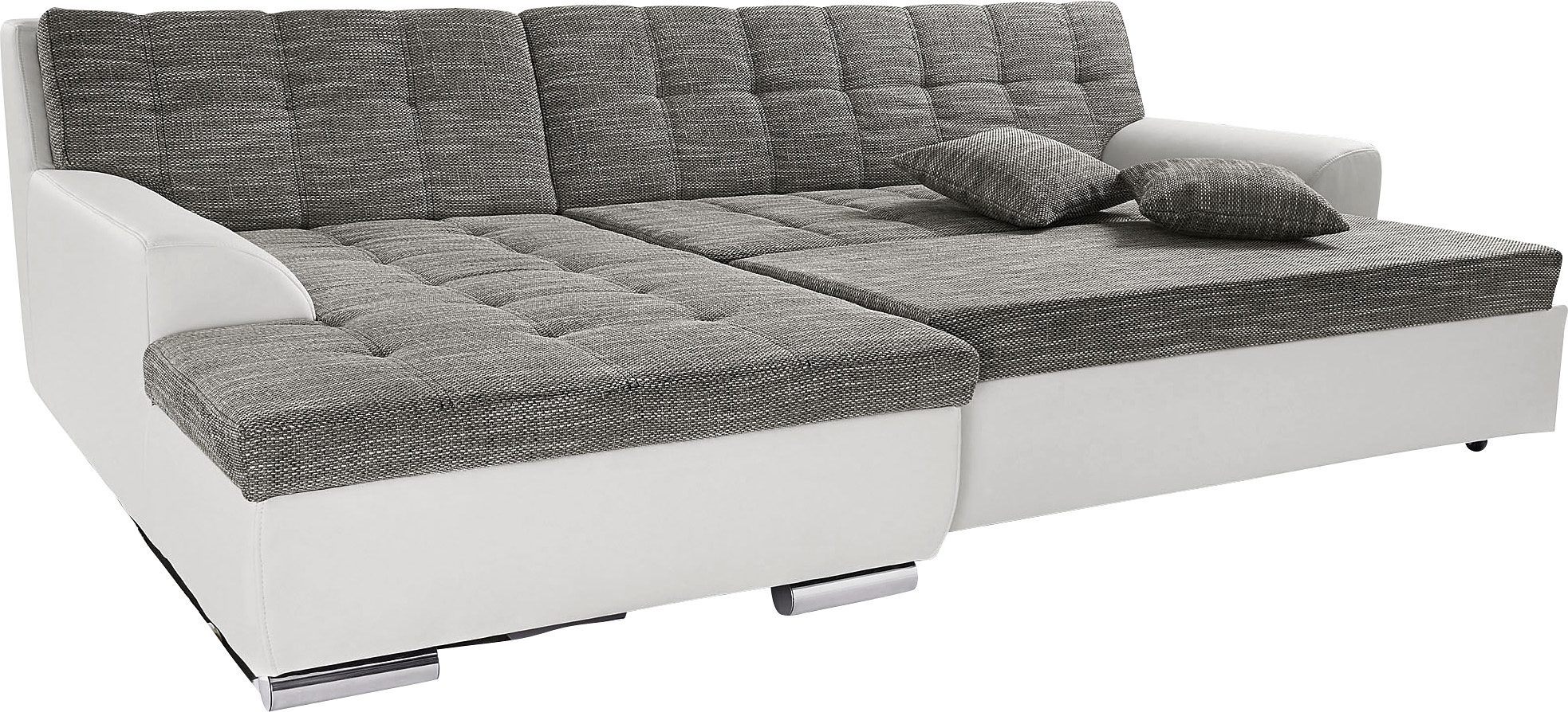 DOMO collection Ecksofa Treviso, wahlweise mit Bettfunktion, incl. Zierkissen