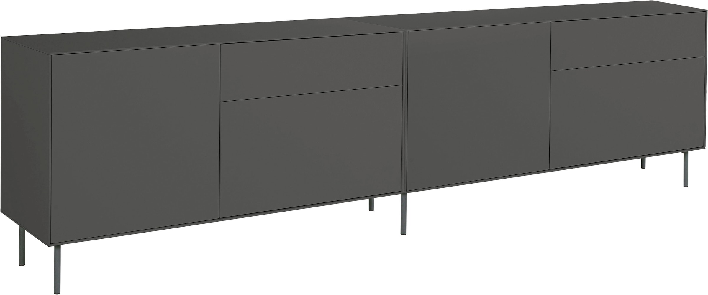 LeGer Home by Lena Gercke Lowboard »Essentials«, (2 St.), Breite: 254cm, MDF lackiert, Push-to-open-Funktion