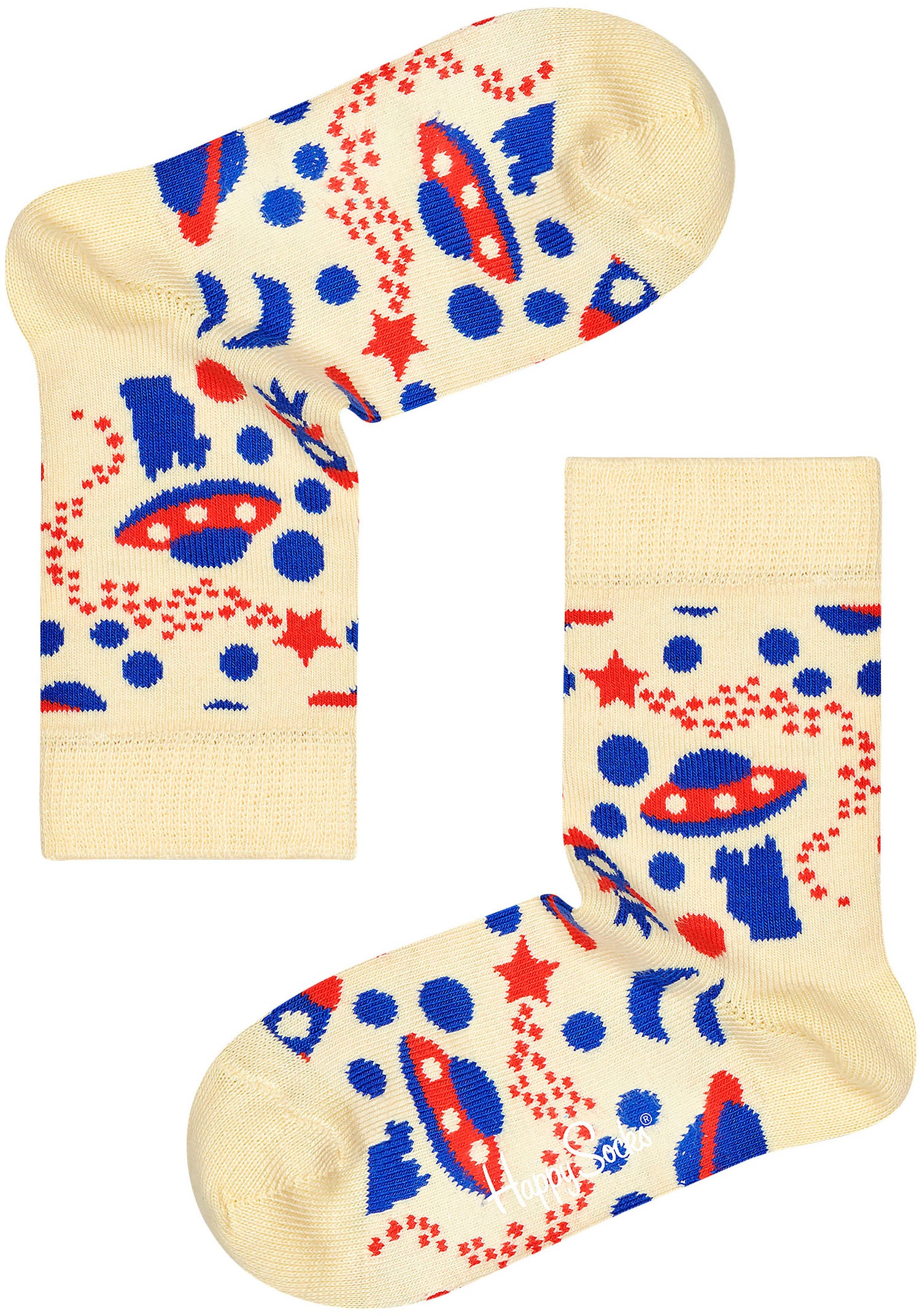 Happy Socks Langsocken, (3er Pack), mit verspielten Roboter-Motiven