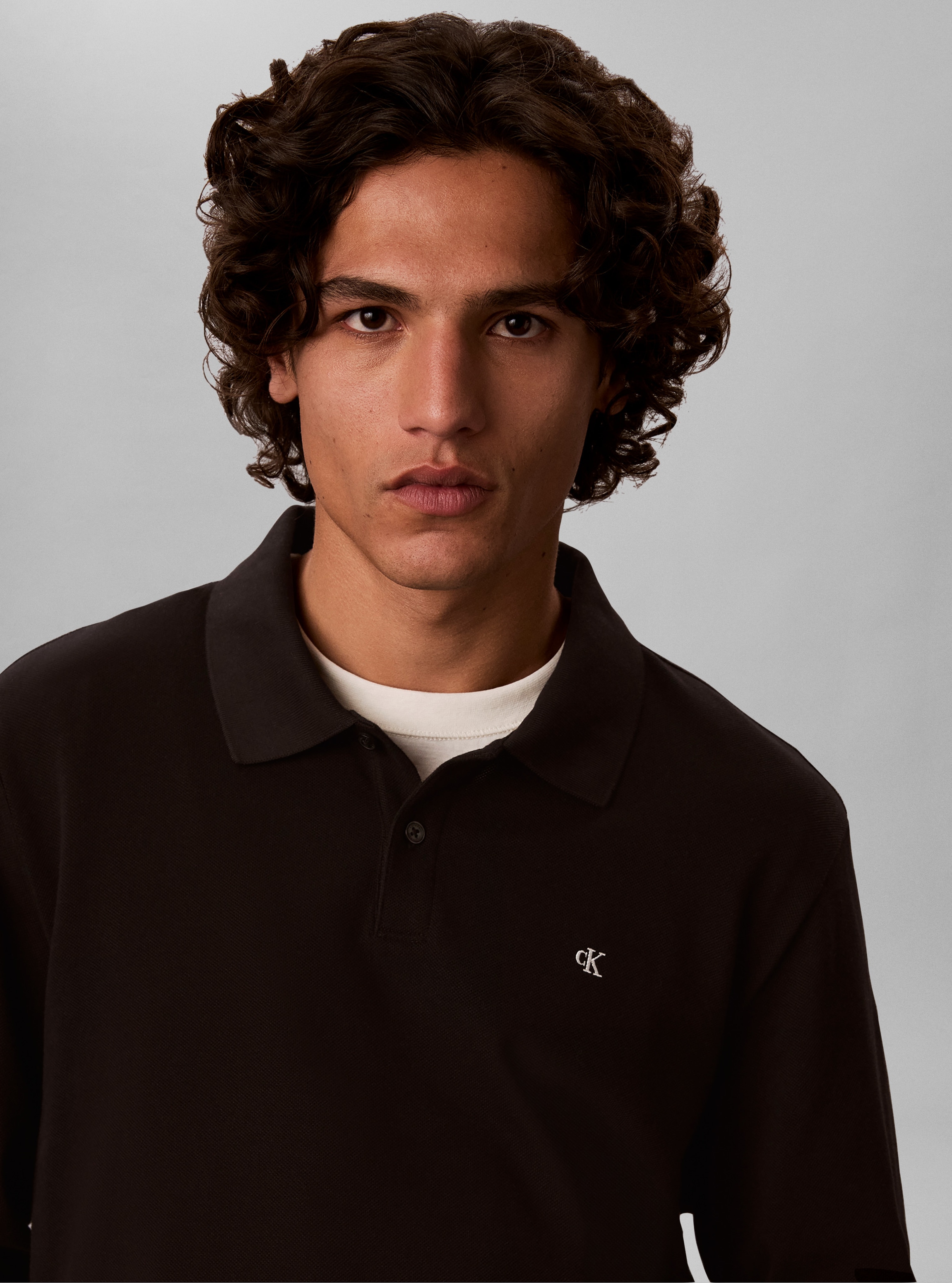 Calvin Klein Jeans Langarm-Poloshirt »PIQUE EASY POLO« Regular fit mit Polokragen