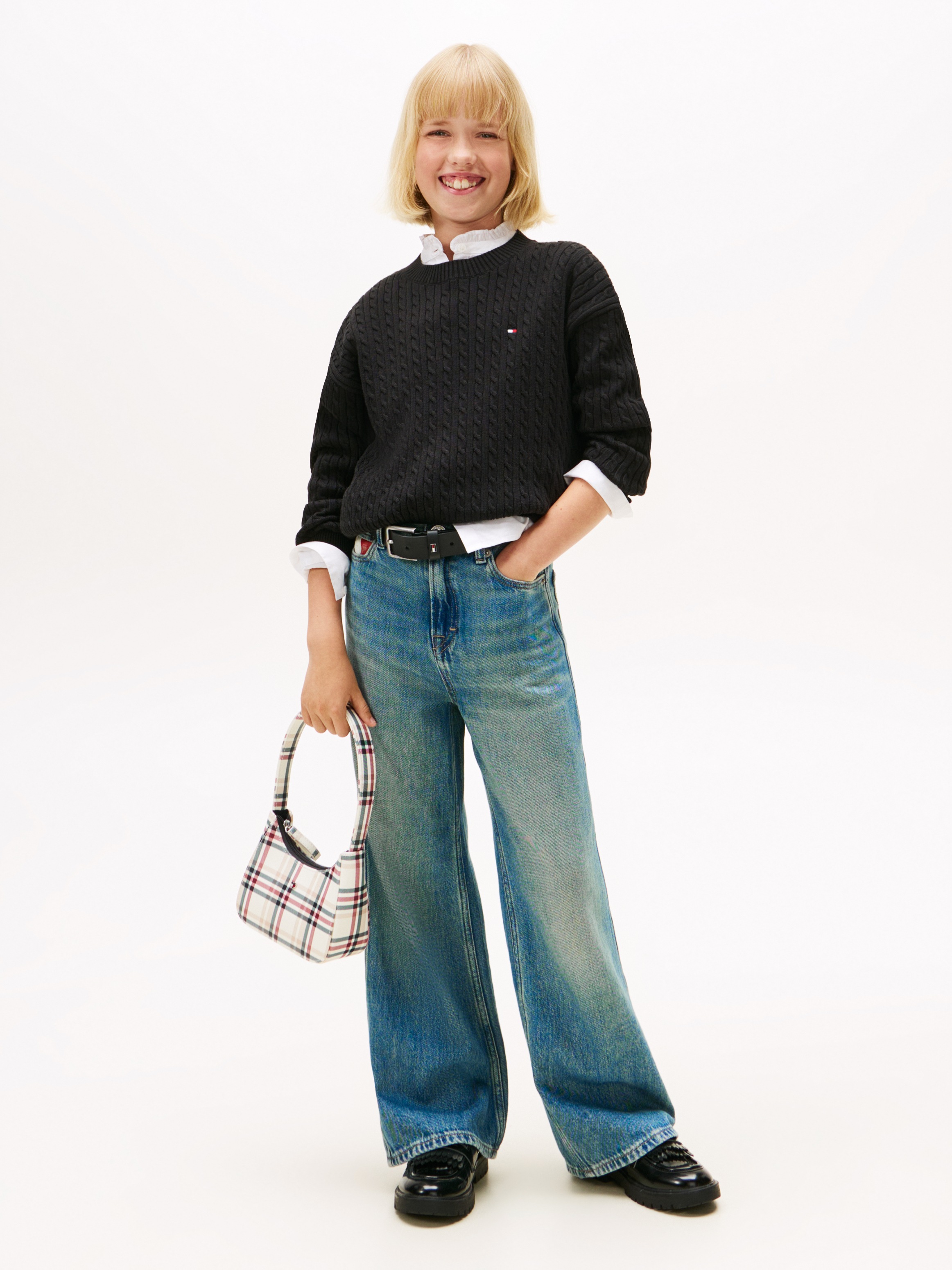 Tommy Hilfiger Strickpullover »CABLE SWEATER« Kinder bis 16 Jahre