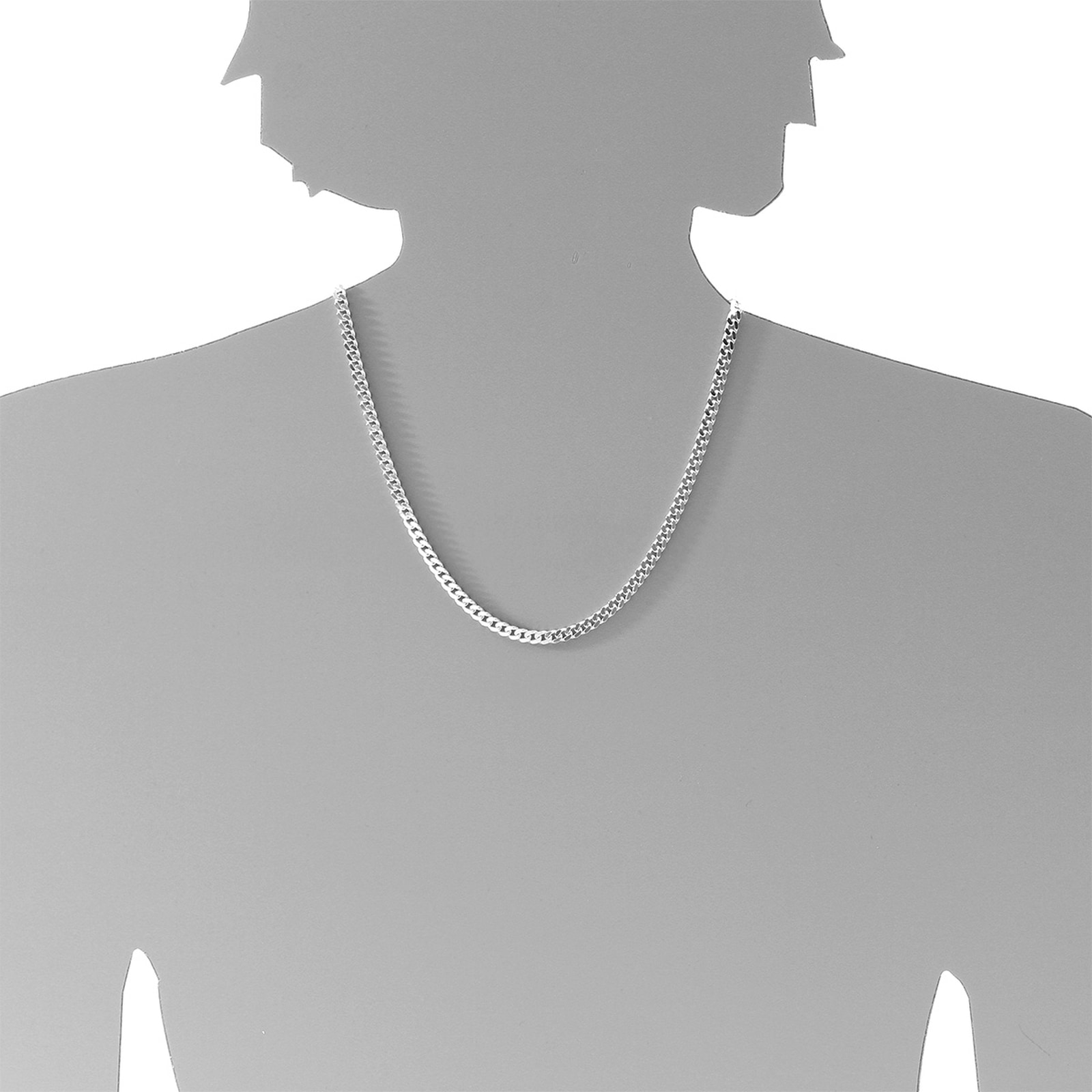 OSTSEE-SCHMUCK Silberkette »- Panzer 4,5 mm - Silber 925/000 -,«