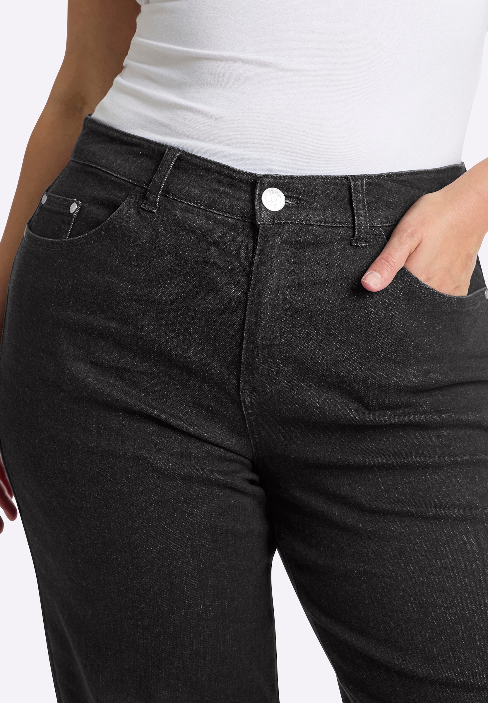 Sheego 5-Pocket-Jeans »Jeans Jeans mit Barrel-Leg«
