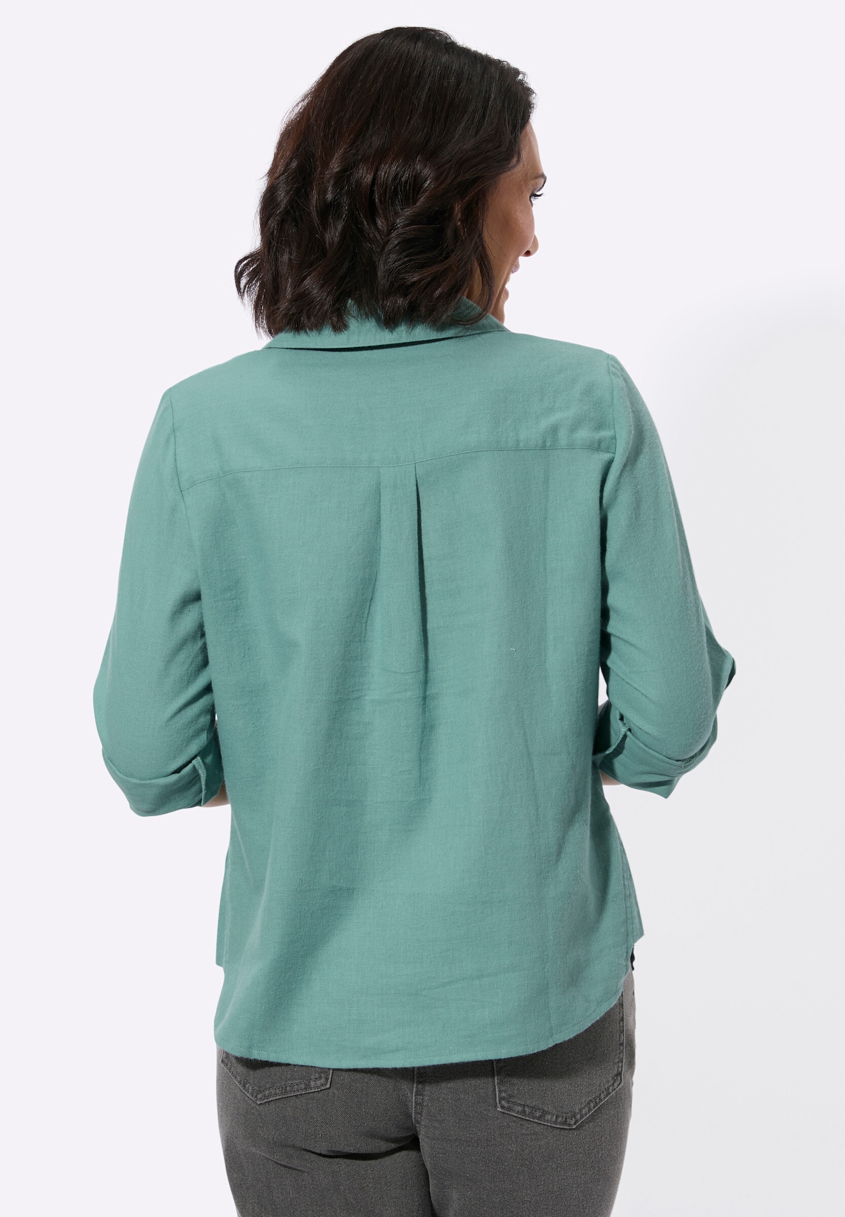 Witt Schlupfbluse »Flanell-Bluse Flanellbluse mit krempelbaren Ärmeln«