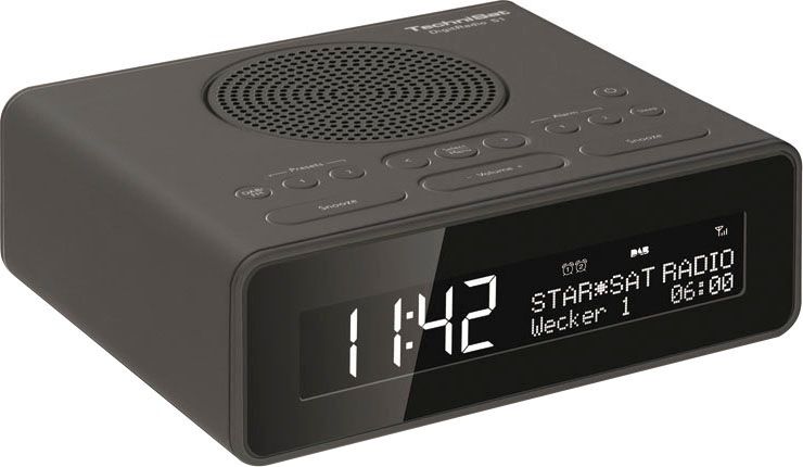 TechniSat Radiowecker »DIGITRADIO 51 - Uhrenradio«, mit DAB+, Snooze-Funktion, dimmbares Display, Sleeptimer