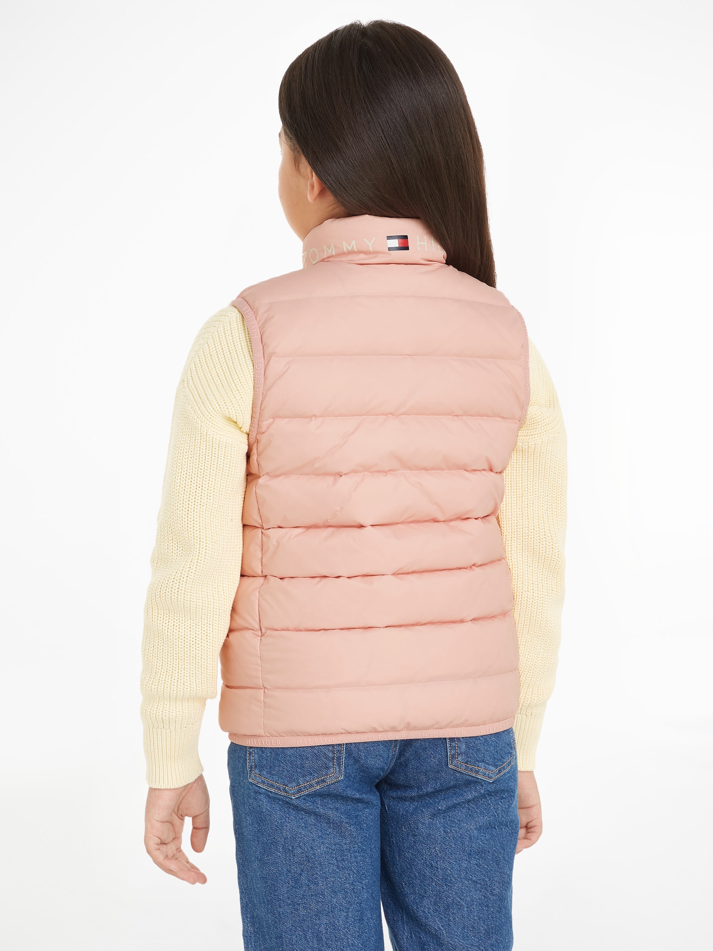 Tommy Hilfiger Steppweste »U ESSENTIAL LIGHT DOWN VEST«, Kinder bis 16 Jahre mit Logostickerei