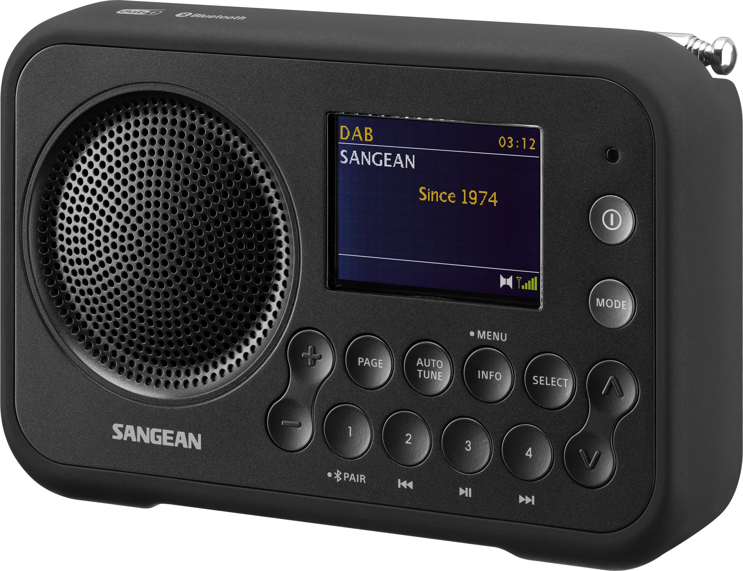 Sangean Digitalradio (DAB+) »SANGEAN DPR-76BT«, (Bluetooth FM-Tuner mit RDS-Digitalradio (DAB+)