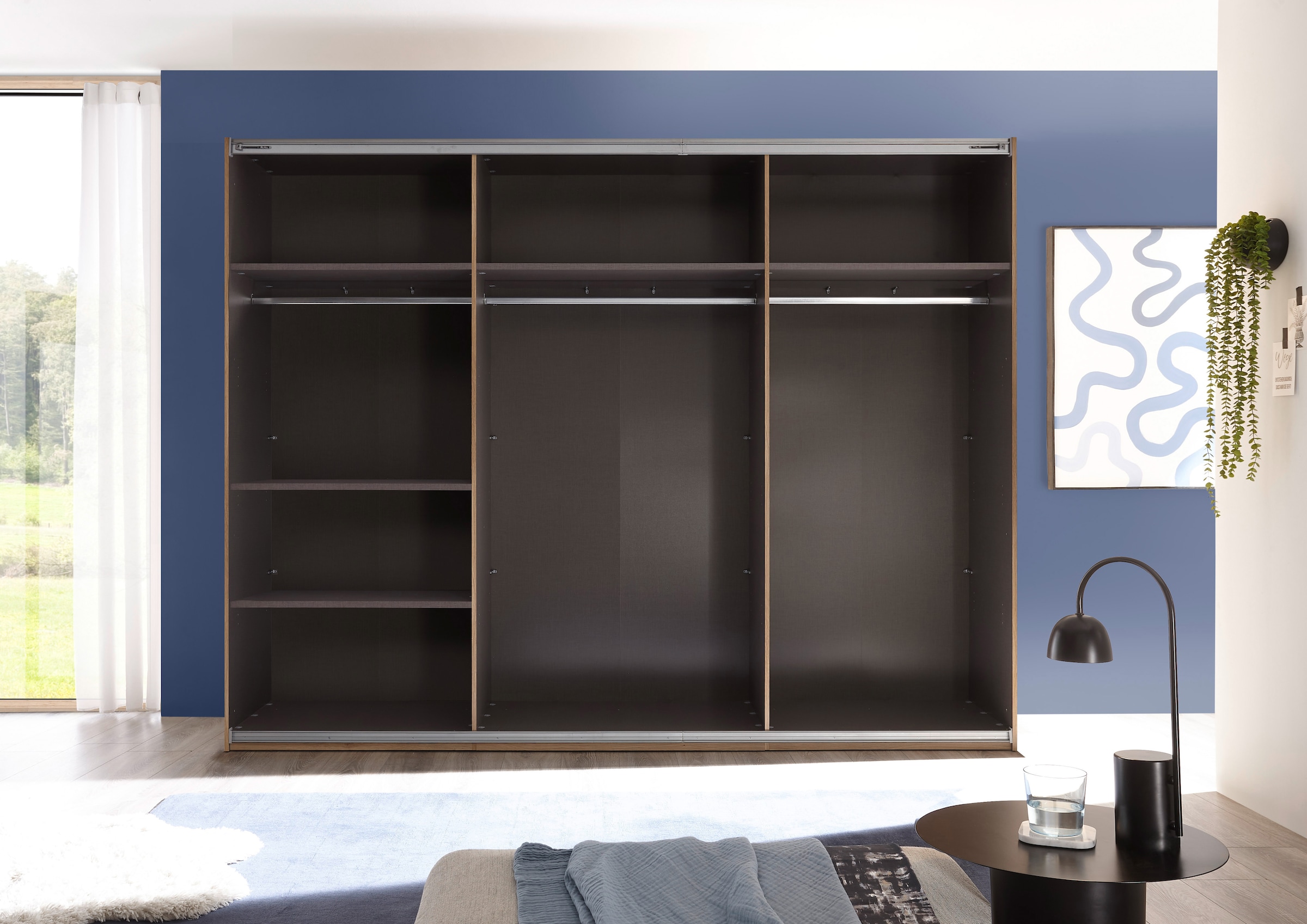 Schlafkontor Schwebetürenschrank »Bravo Kleiderschrank, Schiebetürenschrank«, mit Spiegeltür, wahlweise mit Zubehör