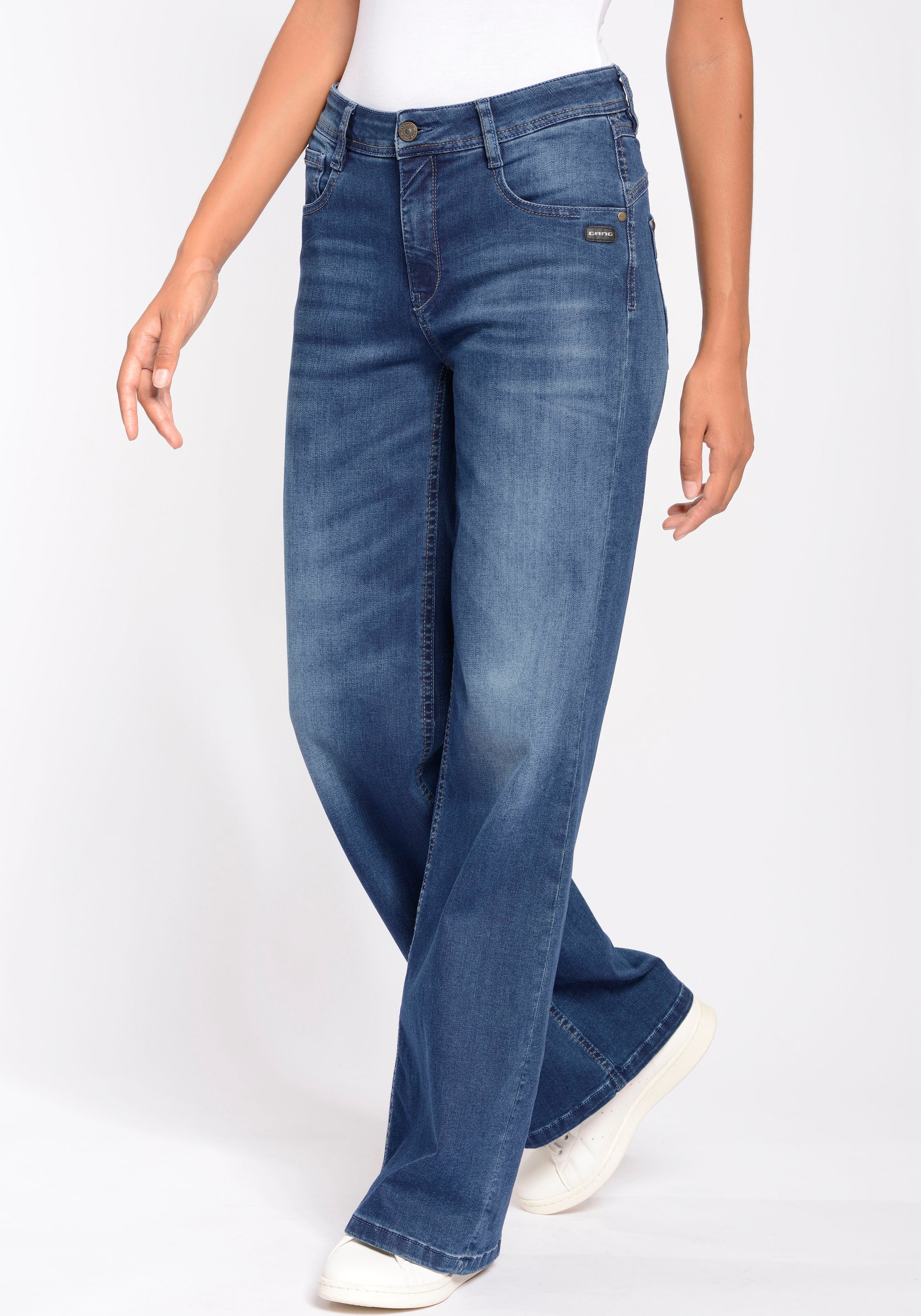 Jeans mit GANG perfekte WIDE«, Weite bei »94AMELIE Passform die für Elasthan online OTTO